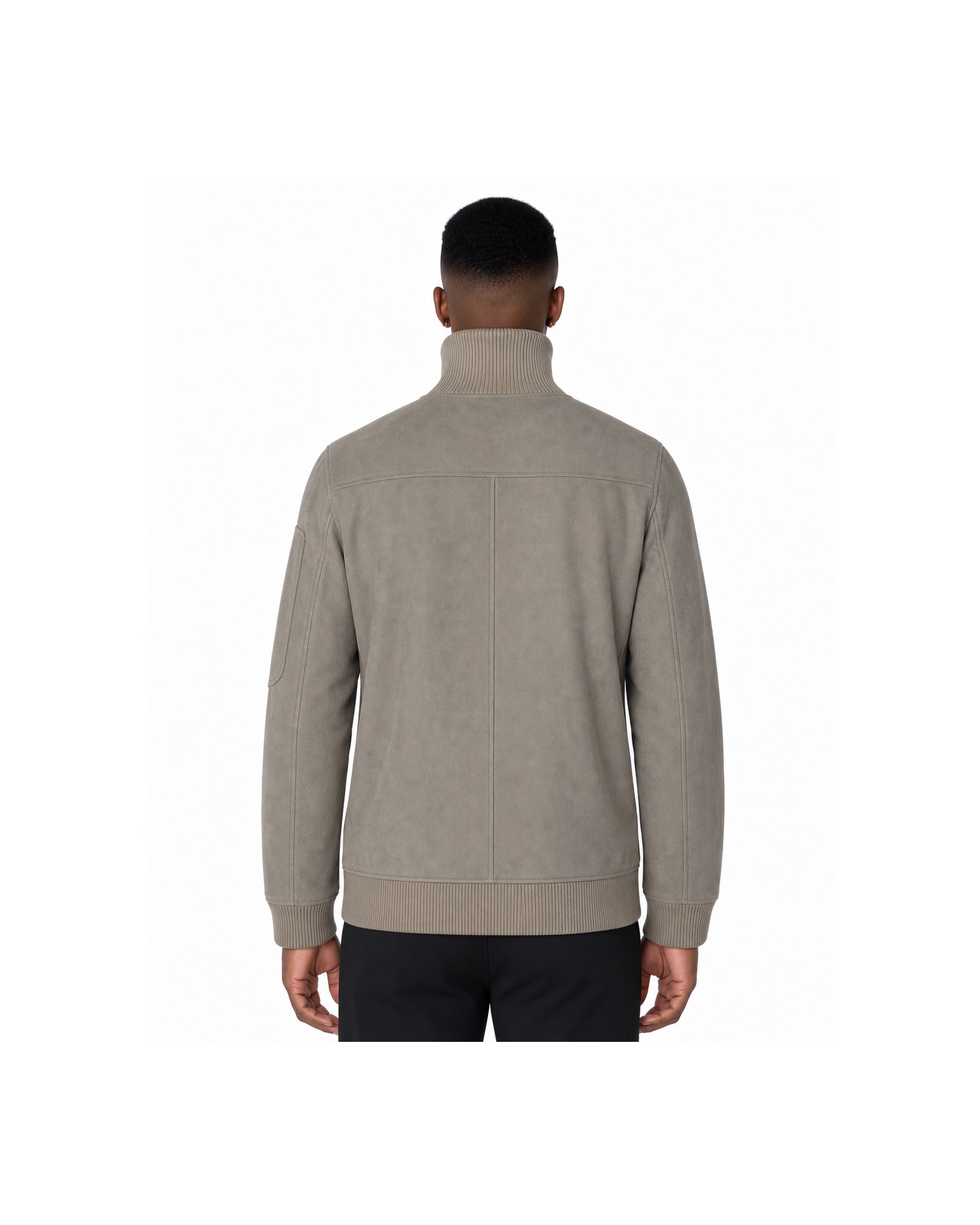 METRO Quiet Platform Stand-Collar Jacket back product view on a white background
