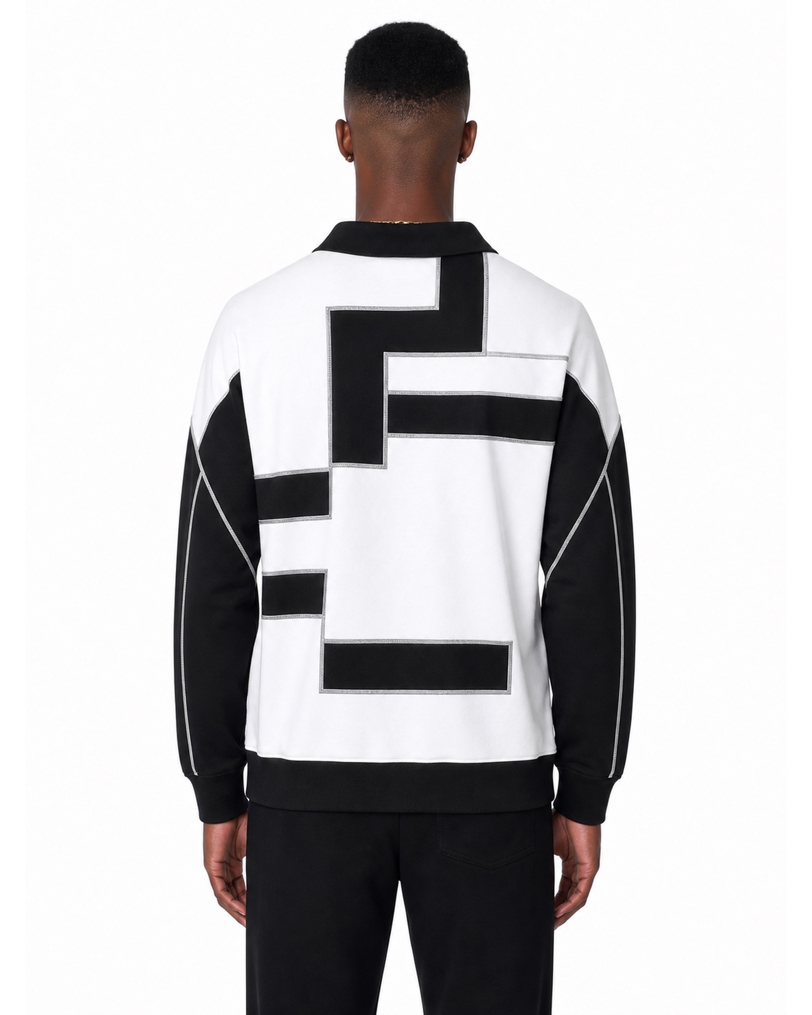 METRO Mono Step Rugby Top back product view on a white background