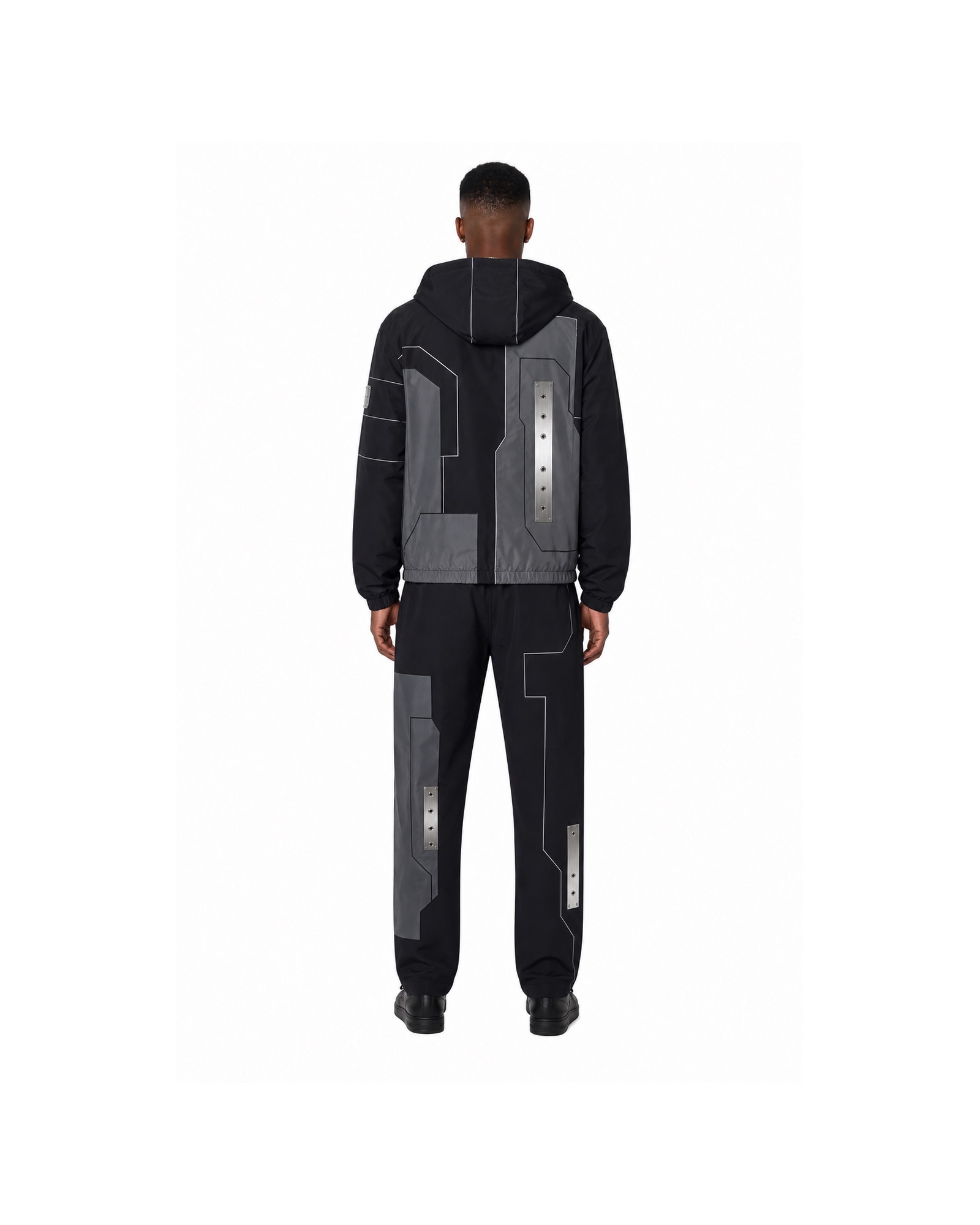 METRO Night Utility Grid Tracksuit back product view on a white background