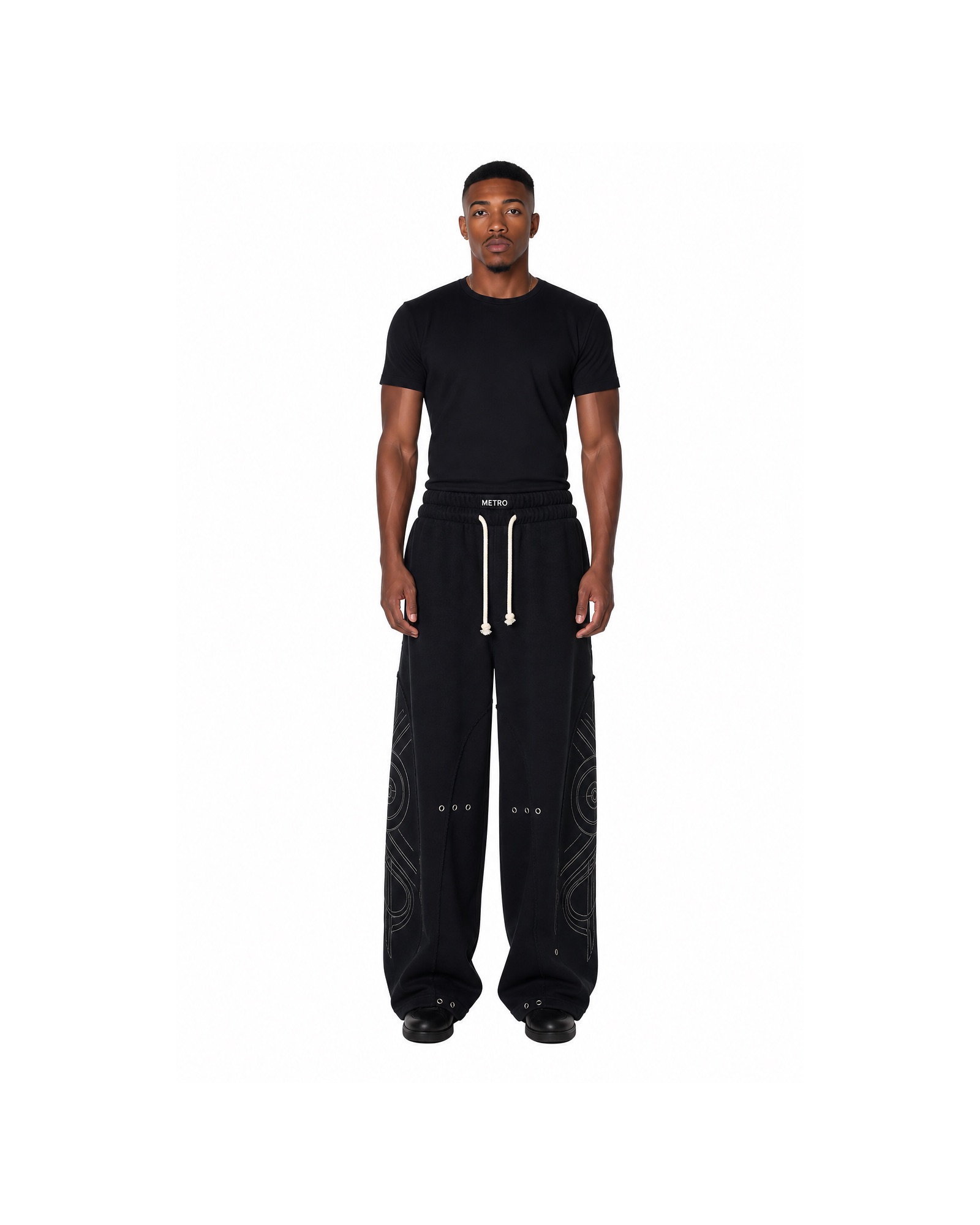 METRO Signal Core Wide Sweatpants front product view on a white background