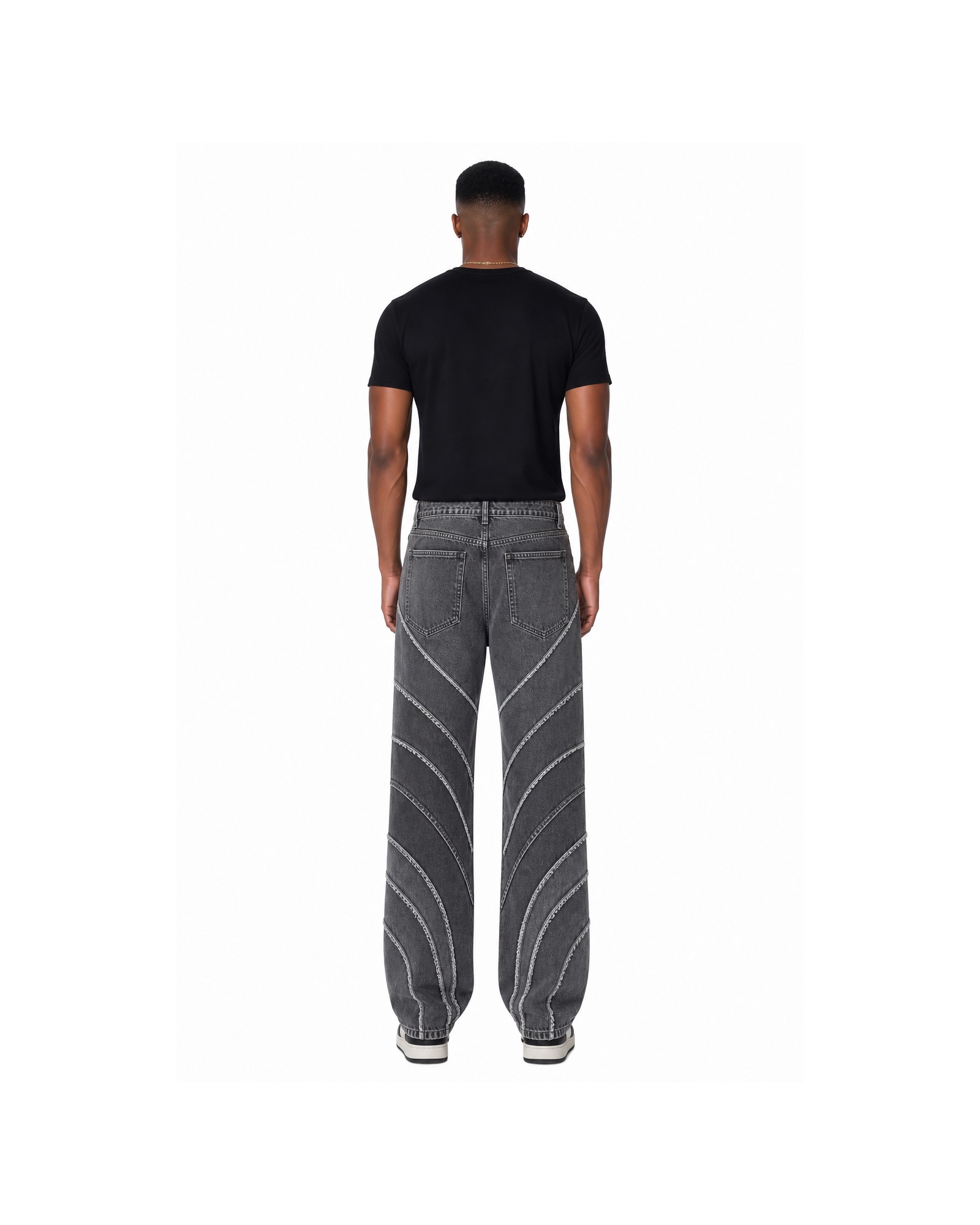 METRO Echo Curve Track Pants back product view on a white background