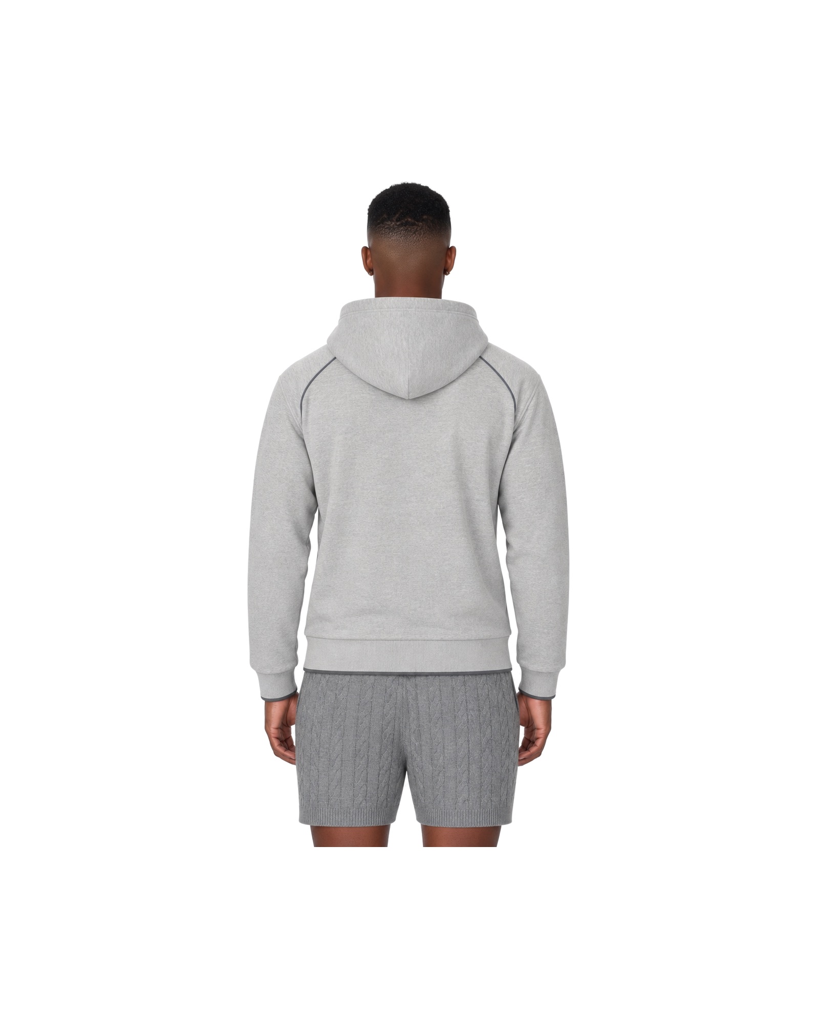 METRO Silver Sprint Short Set back product view on a white background