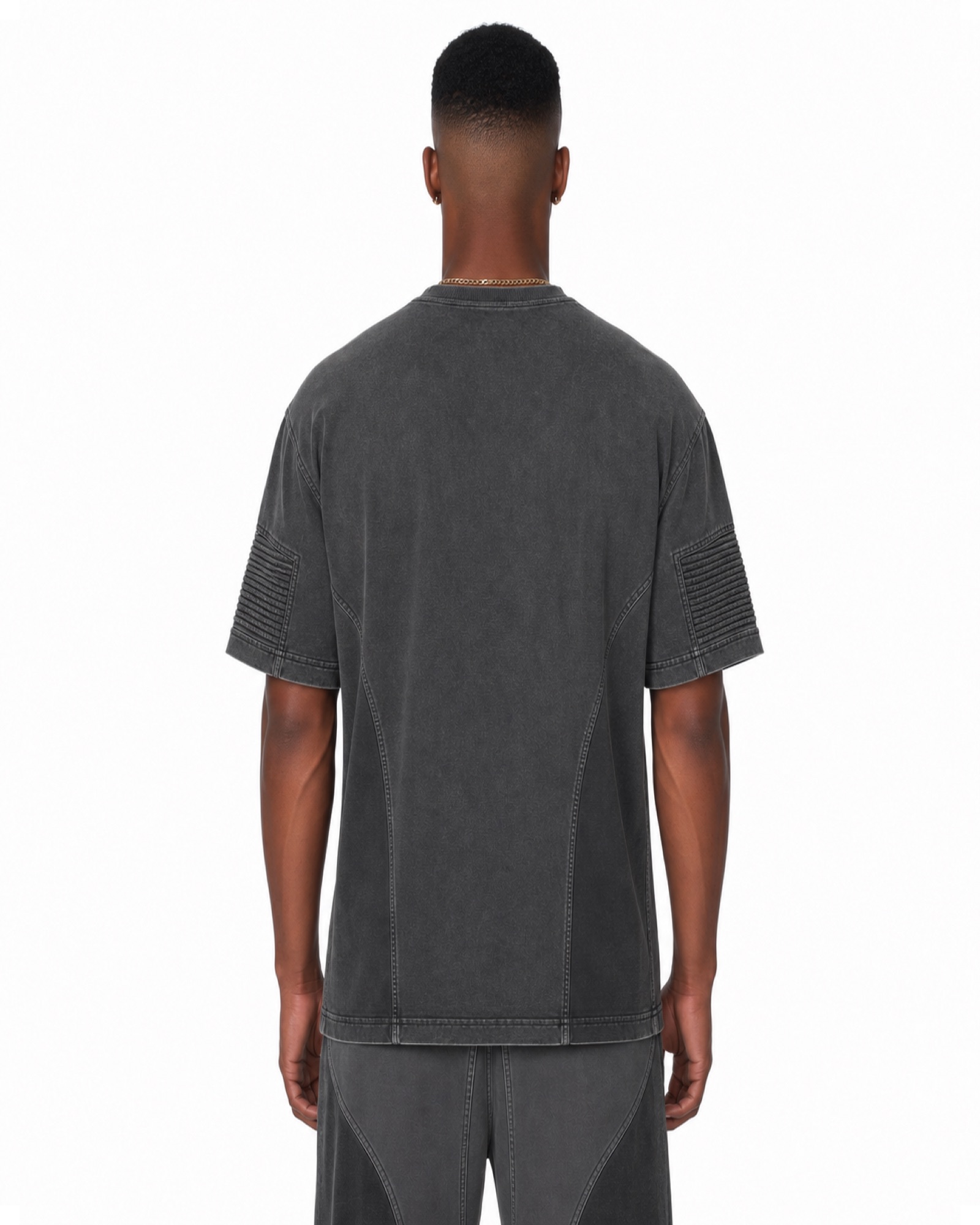 METRO Shadow Circuit Oversized Tee back product view on a white background