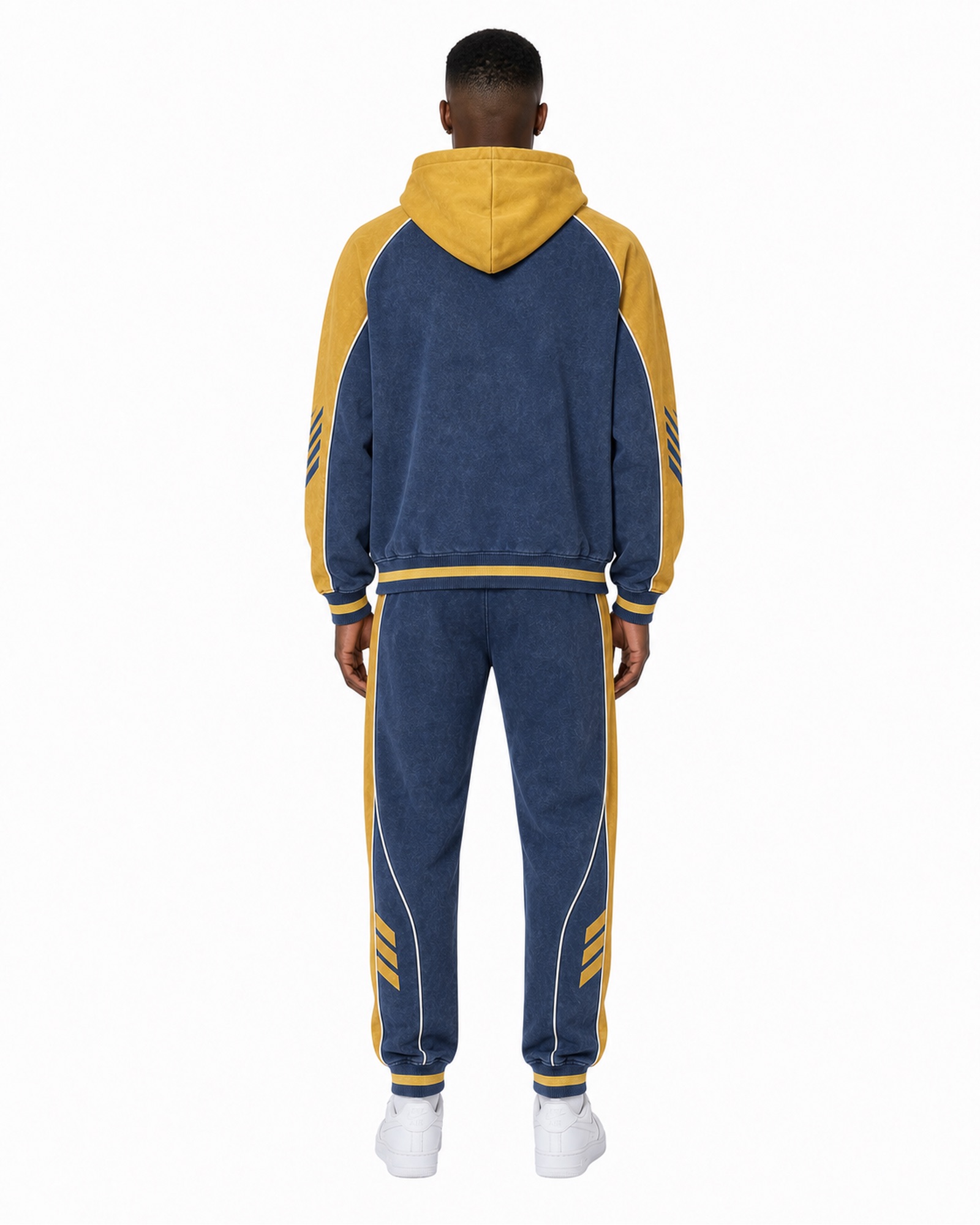 METRO Varsity Line Tracksuit back product view on a white background