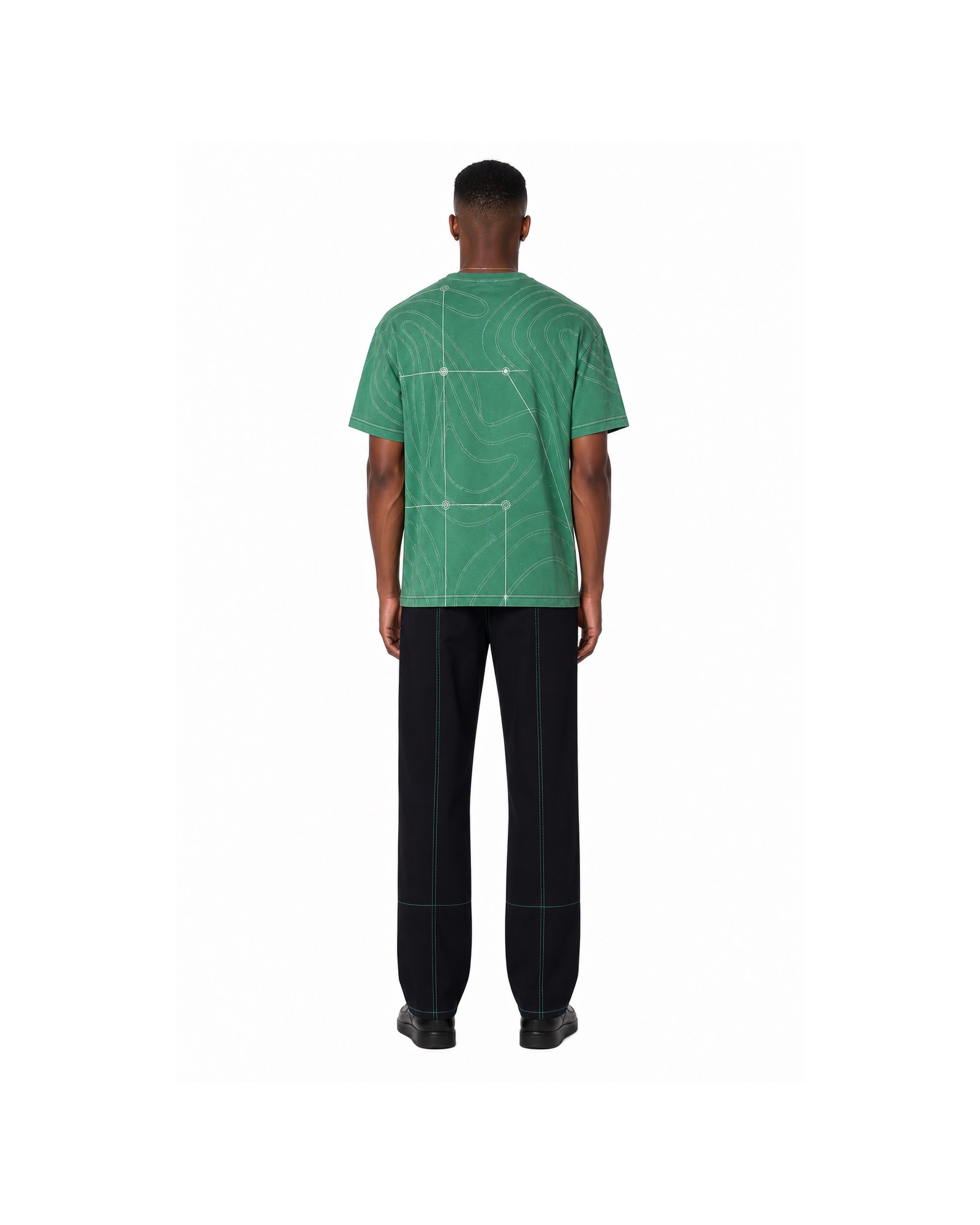 METRO Terrain Signal Graphic Tee back product view on a white background