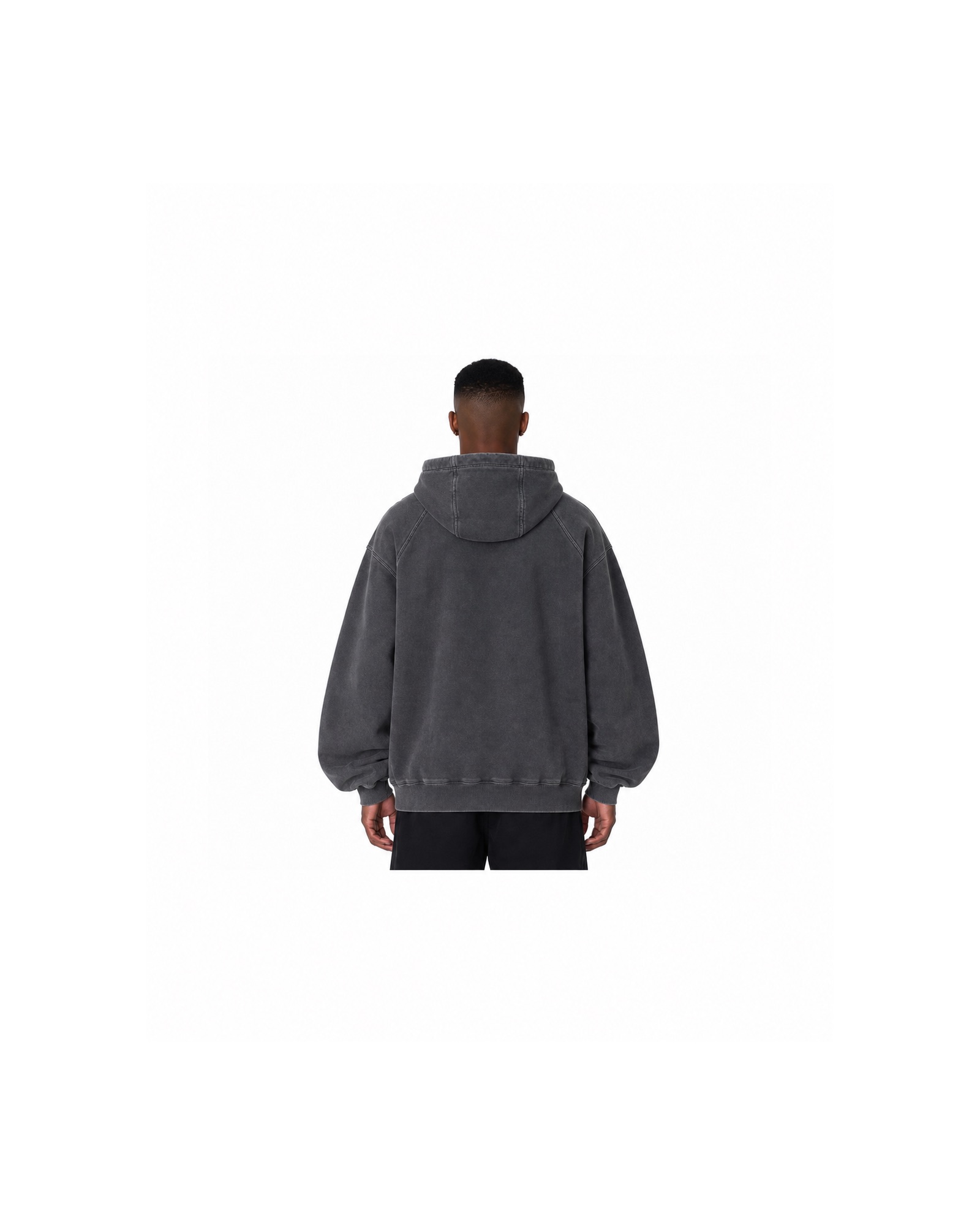METRO Ash Tunnel Hoodie back product view on a white background