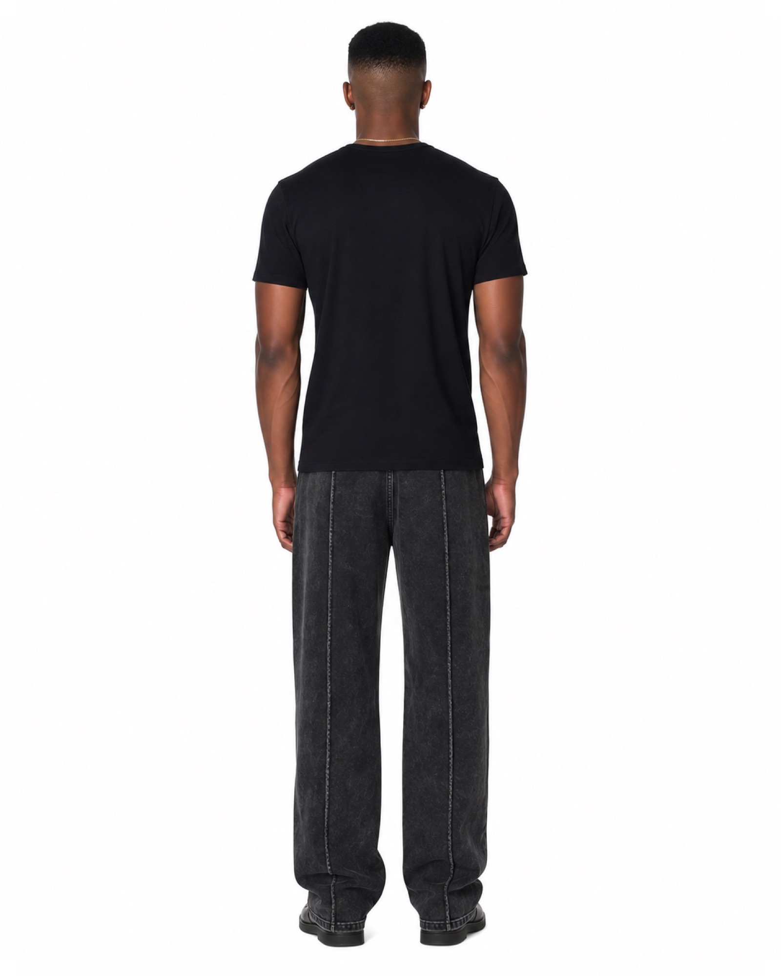 METRO Ash Route Wide Sweatpants back product view on a white background