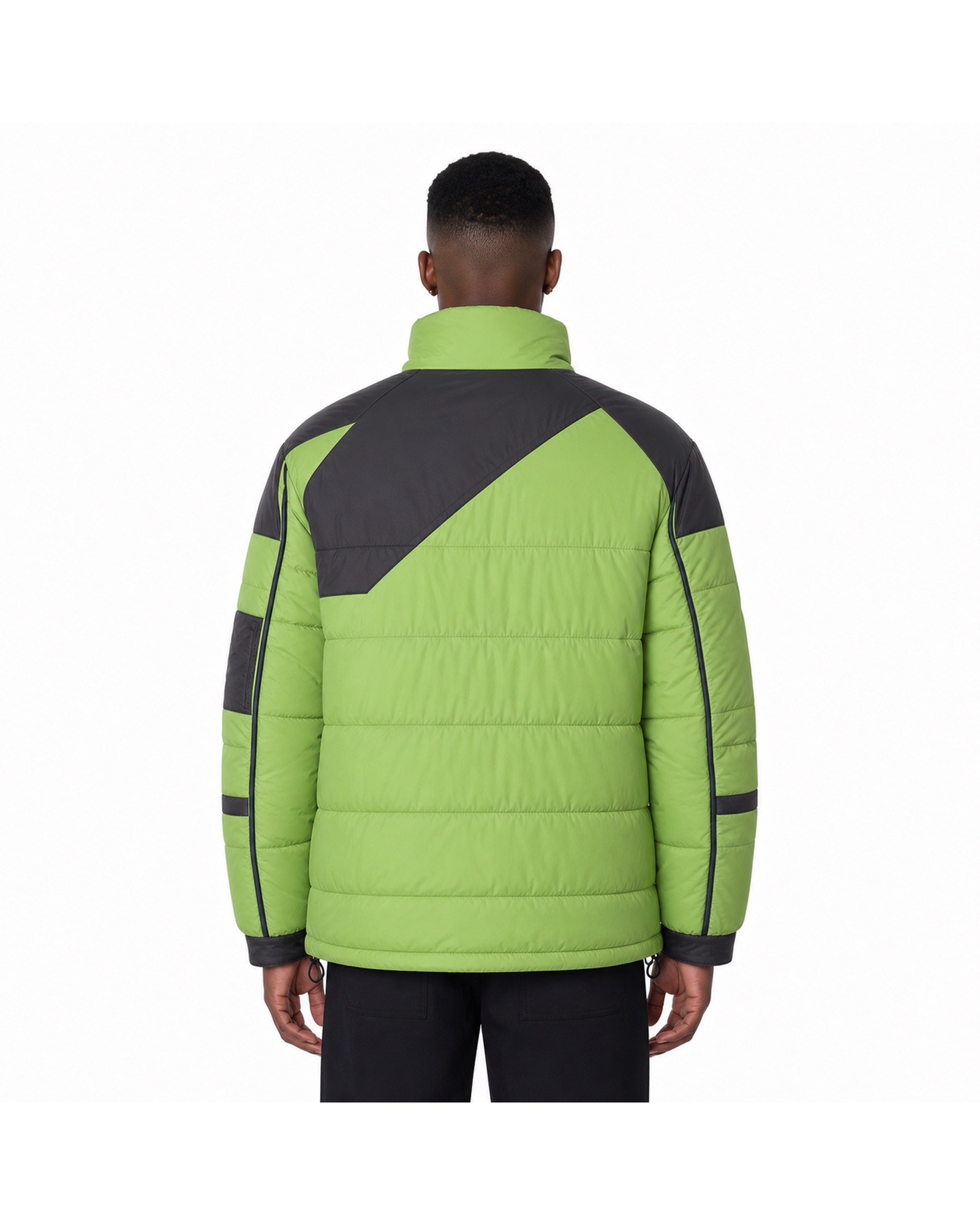 METRO Beacon Grid Puffer back product view on a white background