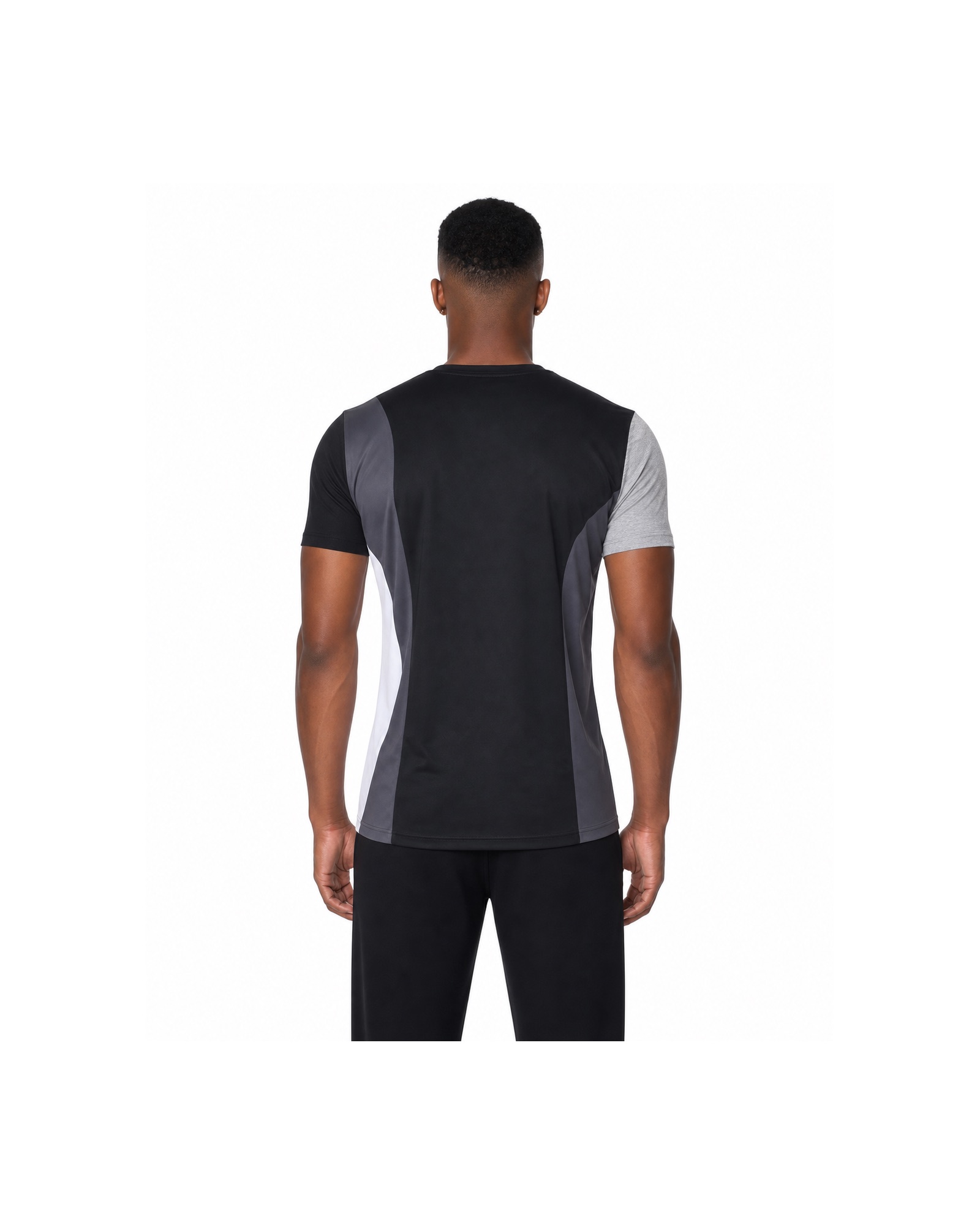 METRO Graphite Split Training Tee back product view on a white background