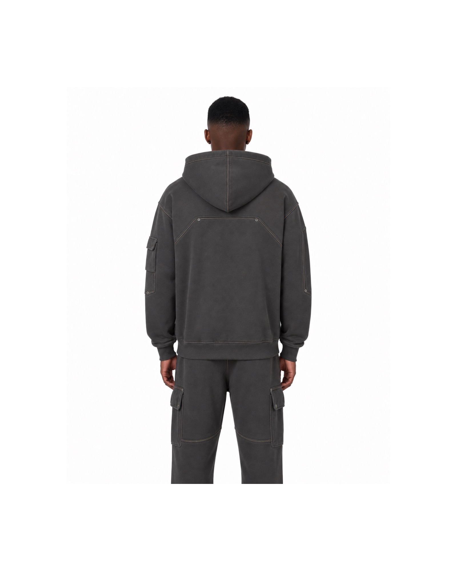 METRO Underpass Utility Hoodie Set back product view on a white background
