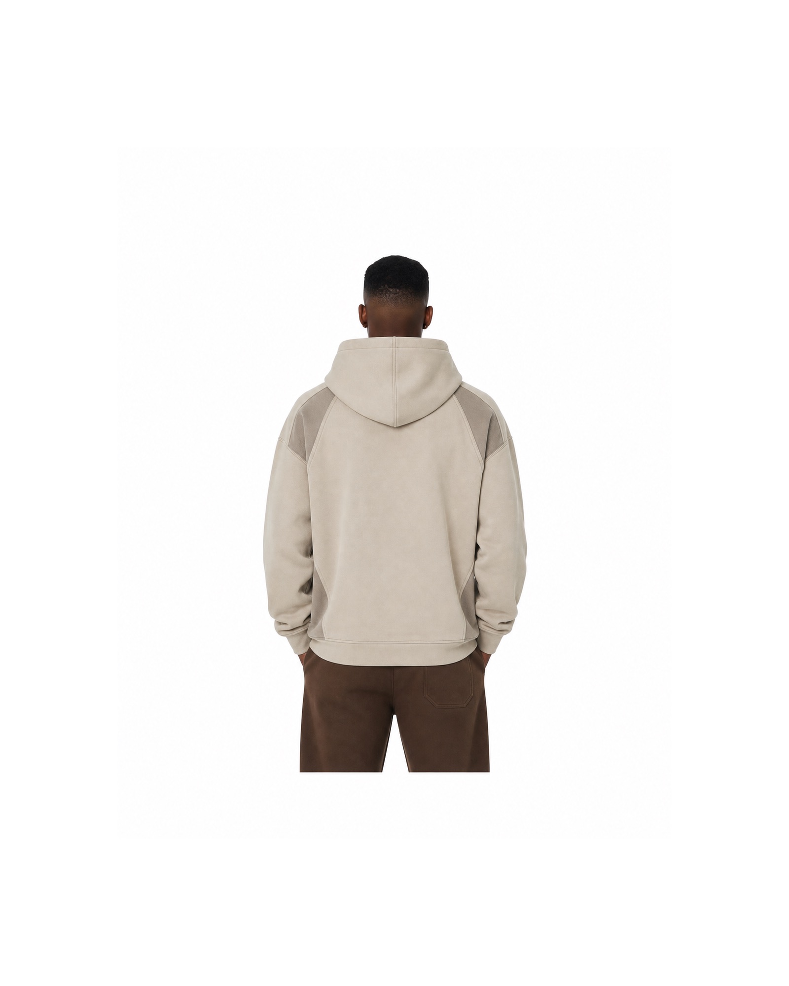 METRO Dune Canopy Hoodie back product view on a white background