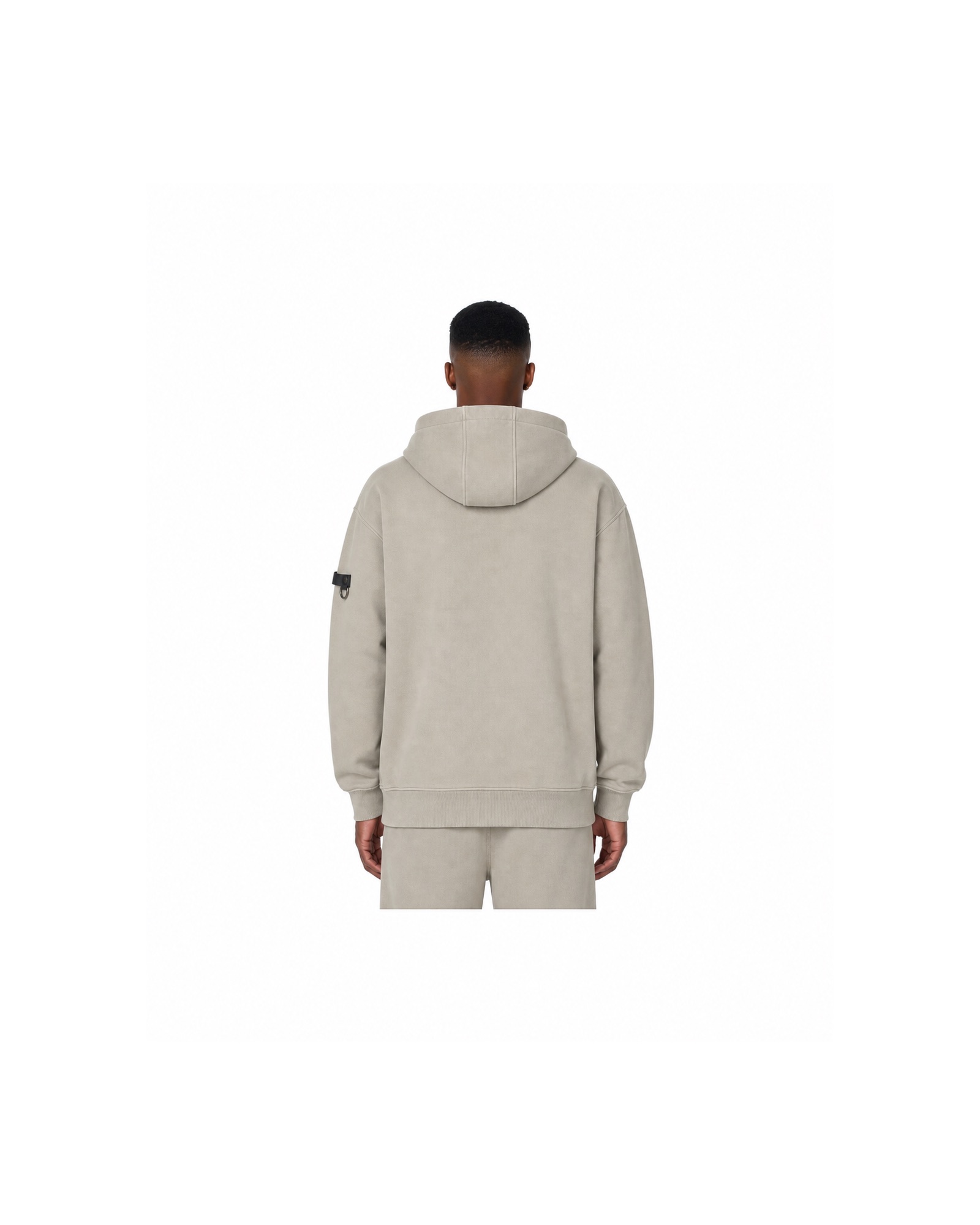 METRO Fog Circuit Zip Hoodie back product view on a white background