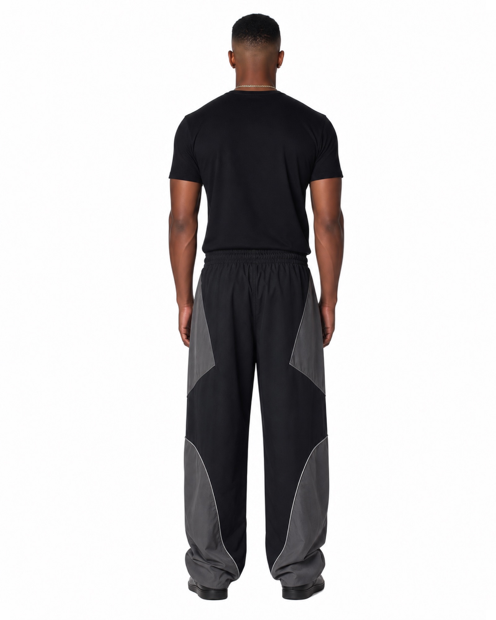 METRO Graphite Tunnel Shell Pants back product view on a white background