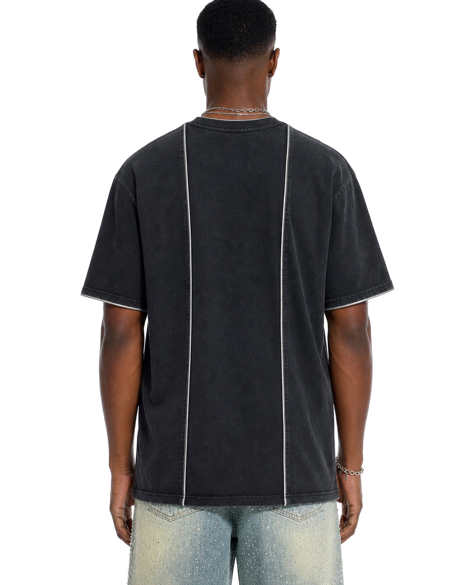 METRO Citytrace Graphic Tee back product view on a white background