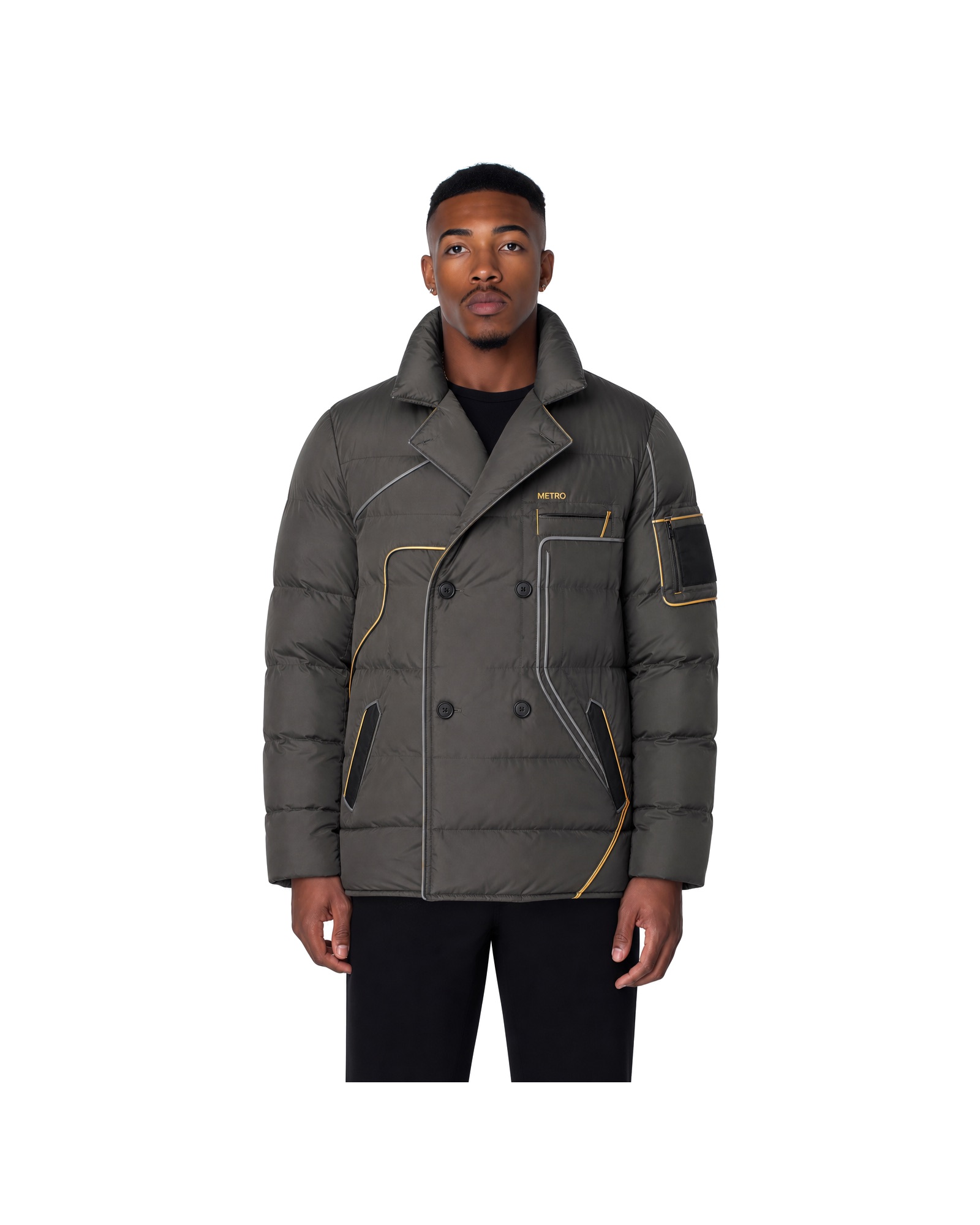METRO Iron Terminal Puffer Coat front product view on a white background