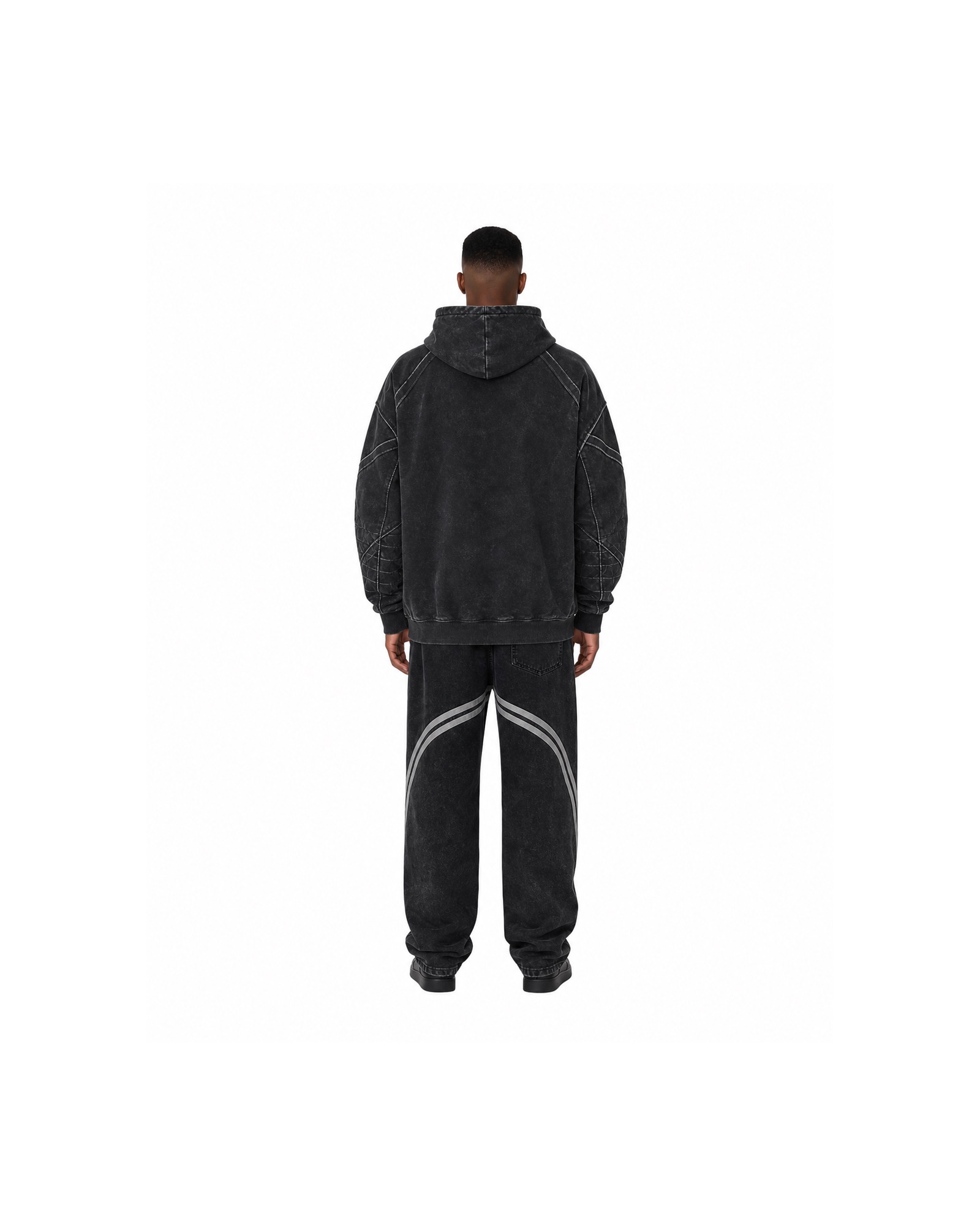 METRO Eclipse Loop Hoodie back product view on a white background