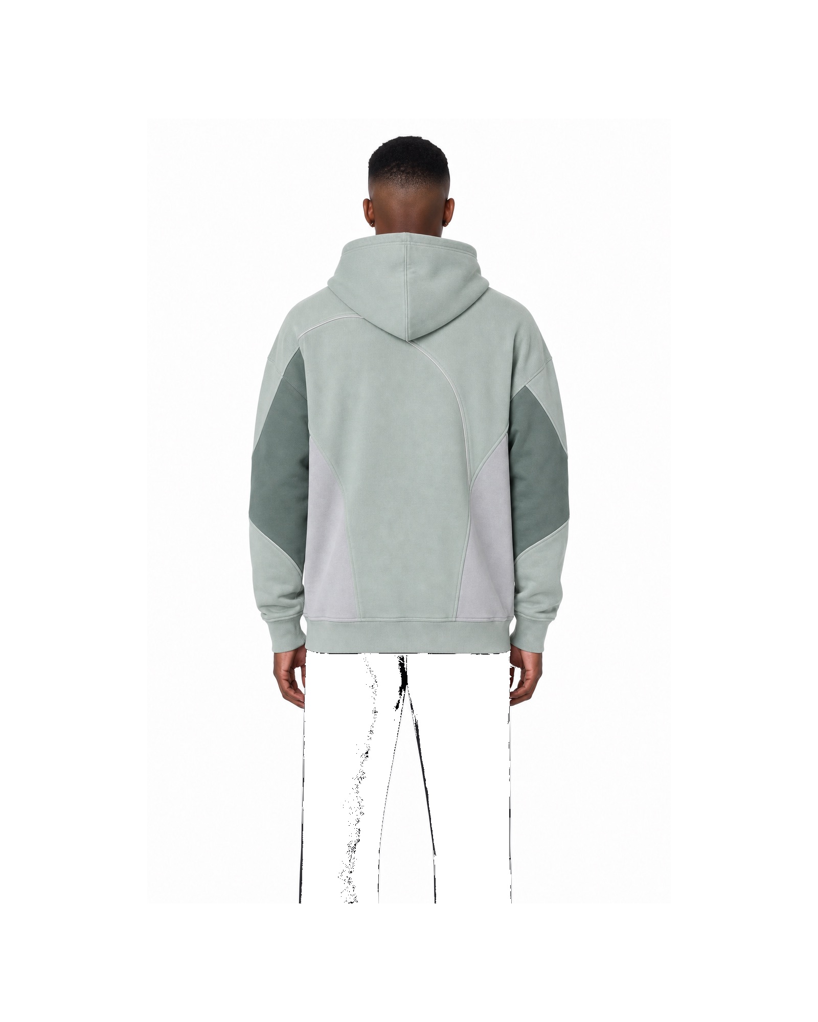 METRO Mist Platform Hoodie back product view on a white background