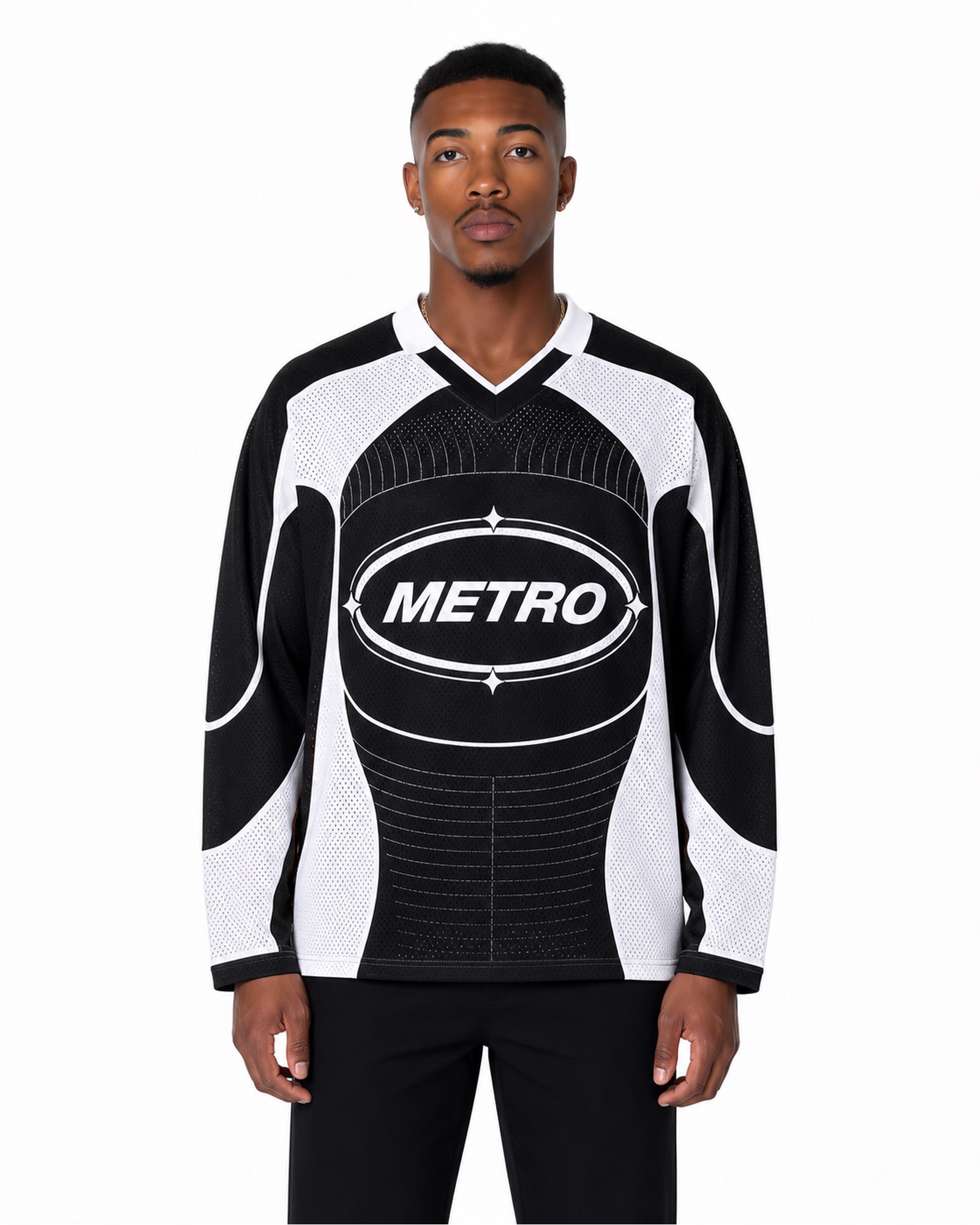METRO Polar Orbit Long-Sleeve Jersey front product view on a white background
