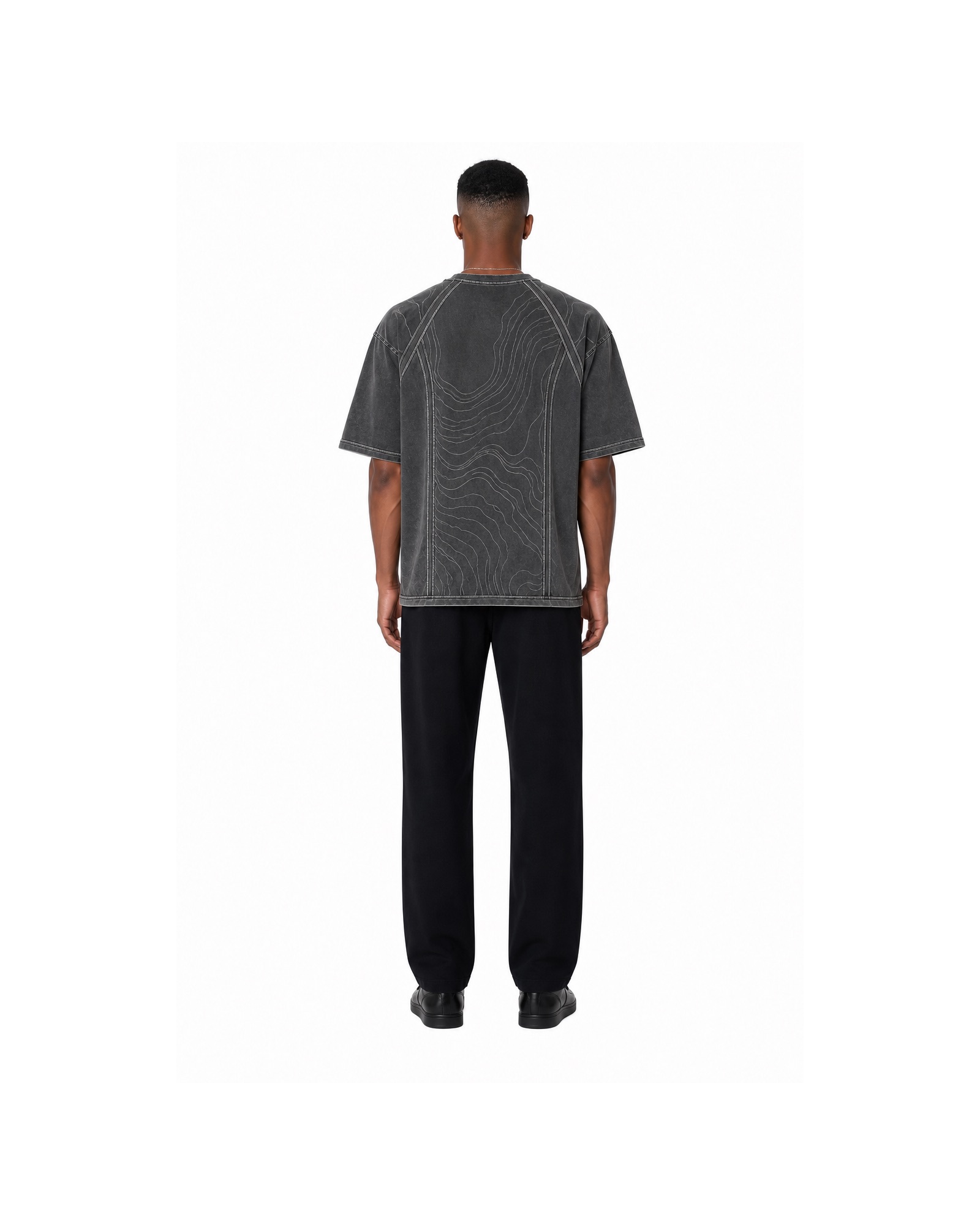 METRO Asphalt Fade Tee back product view on a white background