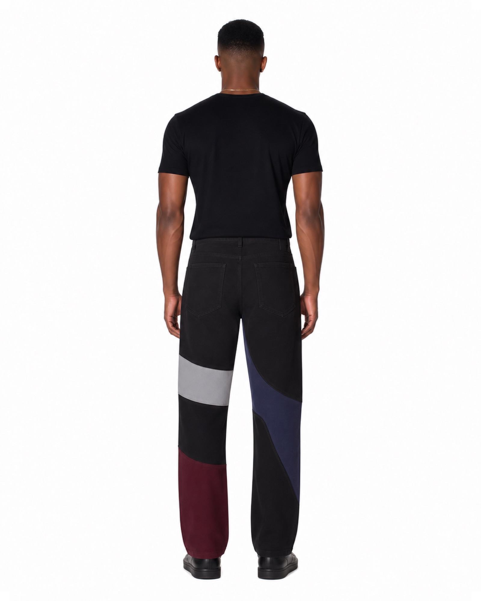 METRO Crossline Colorblock Trousers back product view on a white background