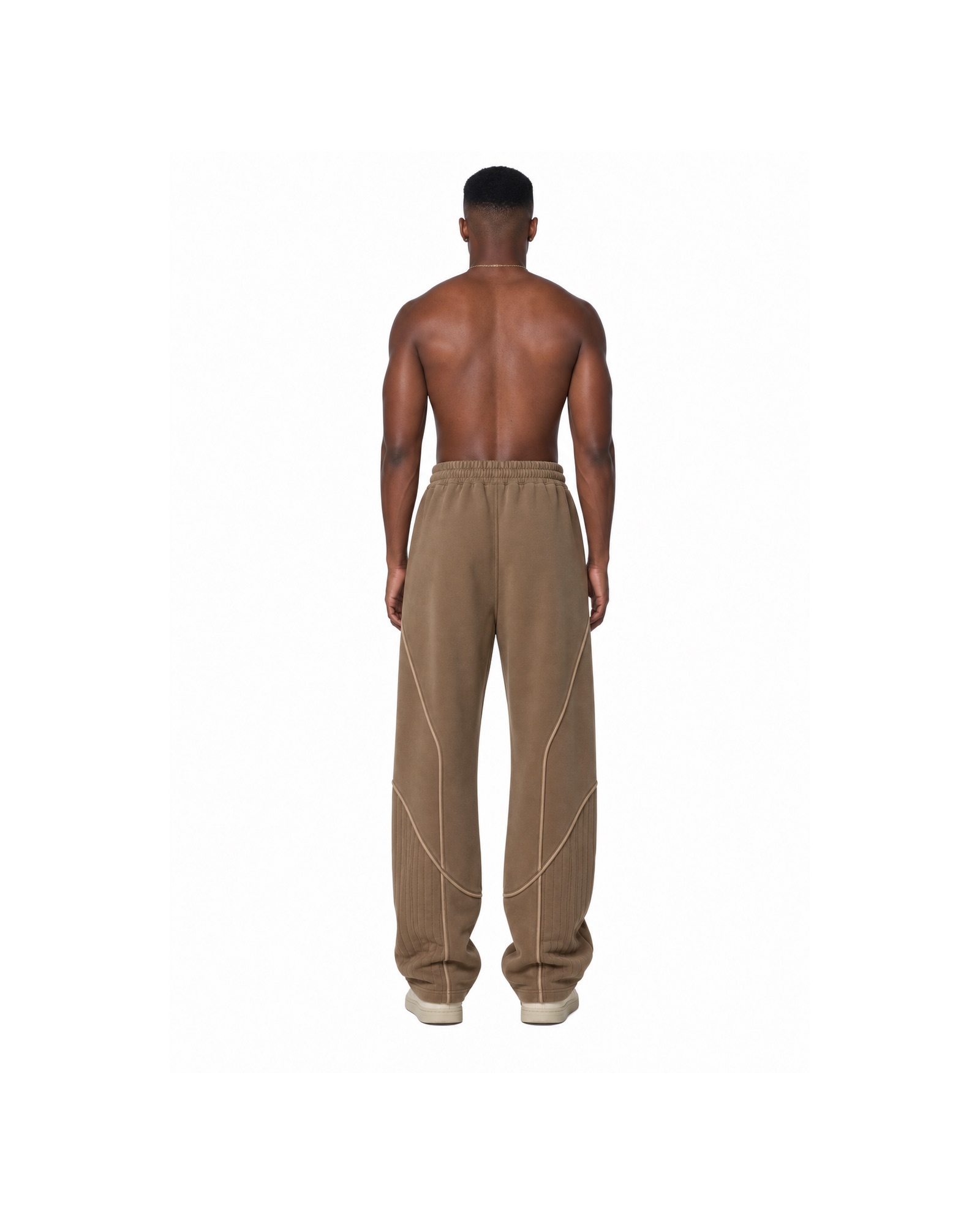 METRO Bronze Trackstack Sweatpants back product view on a white background