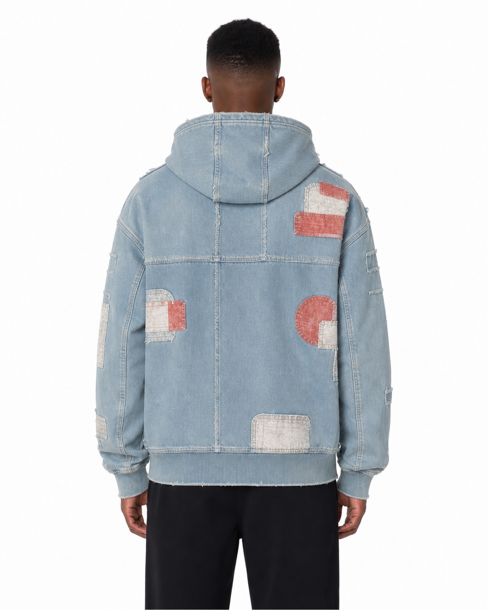 METRO Ice Cargo Pocket Hoodie back product view on a white background