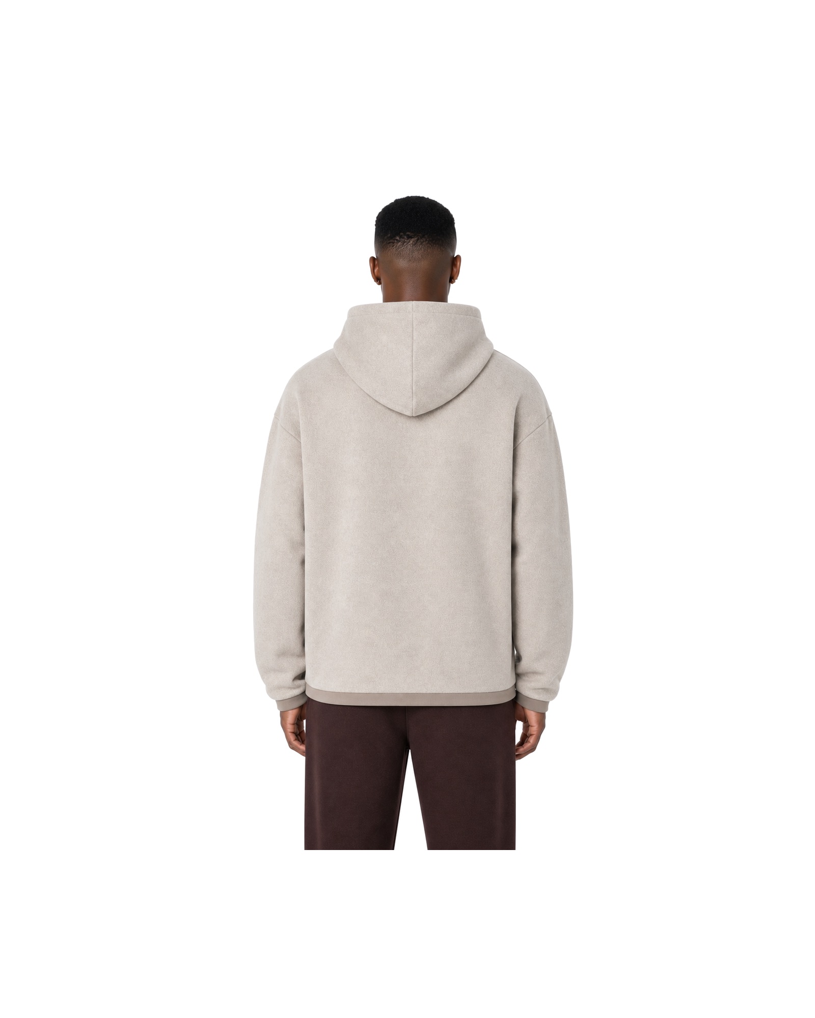 METRO Chalk Platform Hoodie back product view on a white background