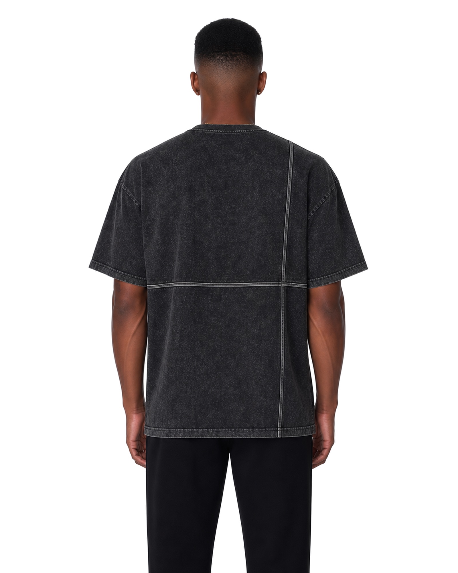 METRO Arc Line Washed Tee back product view on a white background