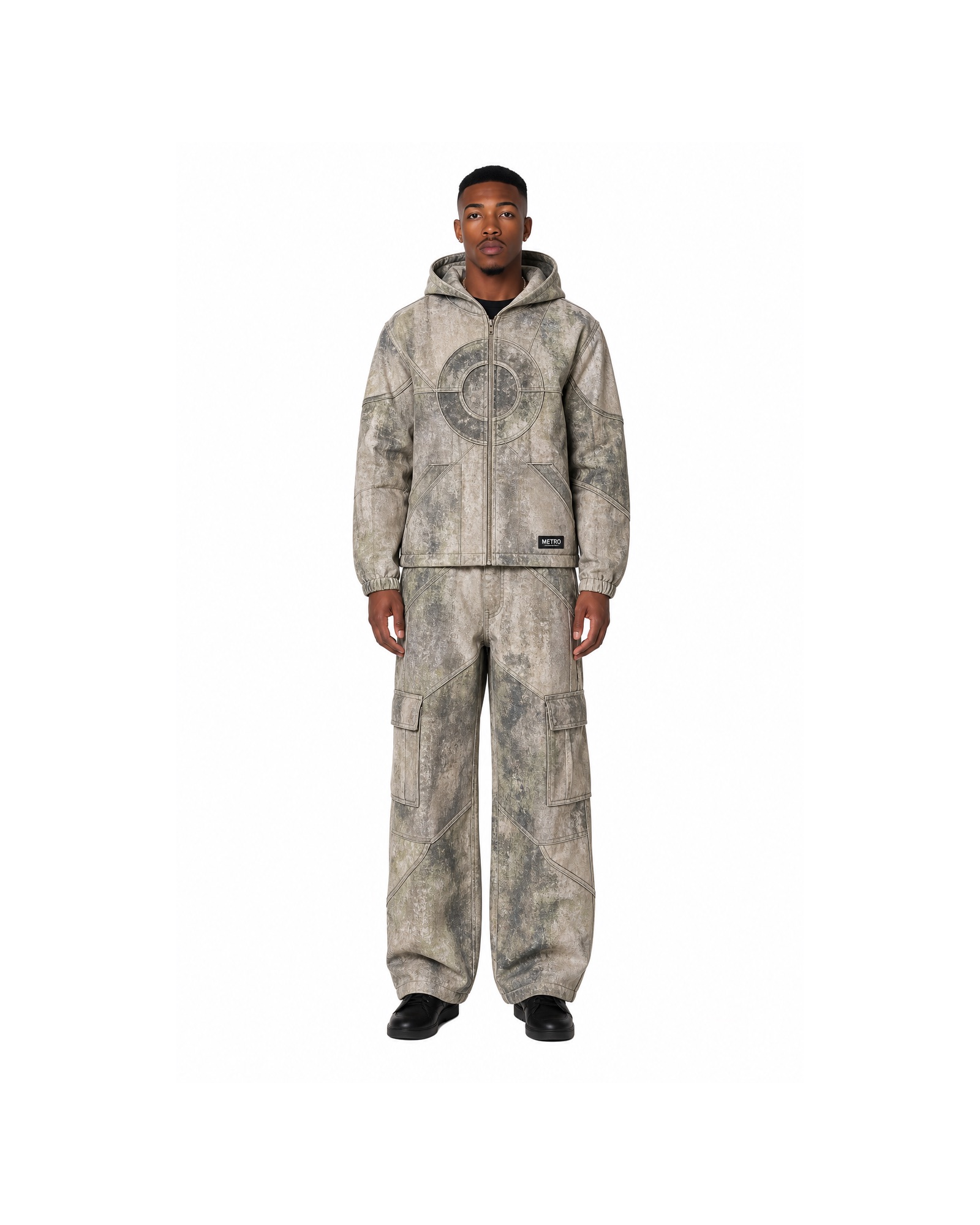 METRO Mineral Orbit Hoodie Set front product view on a white background