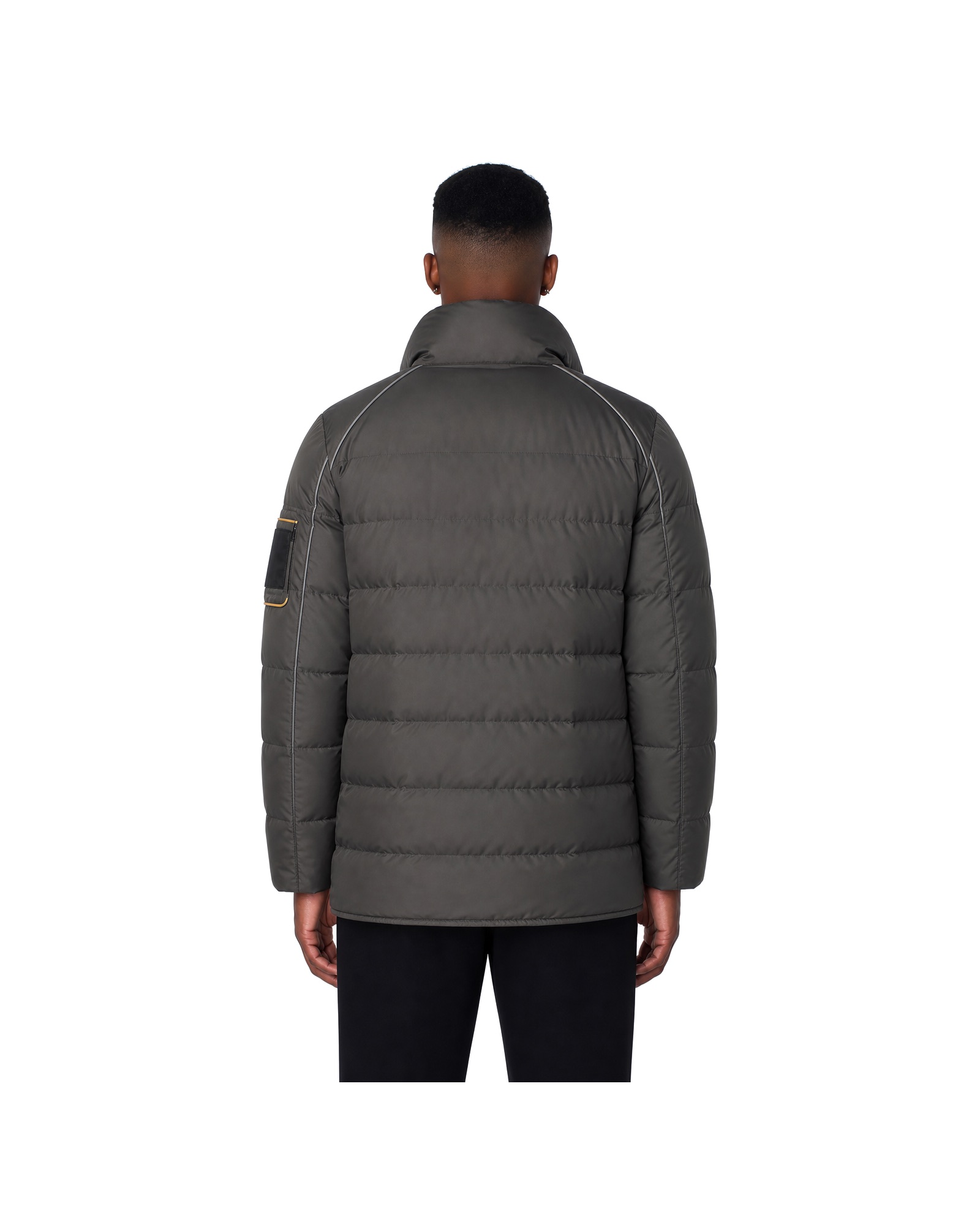 METRO Iron Terminal Puffer Coat back product view on a white background