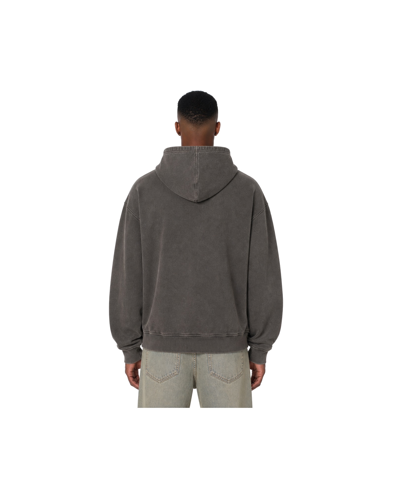 METRO Earthline Pocket Hoodie back product view on a white background