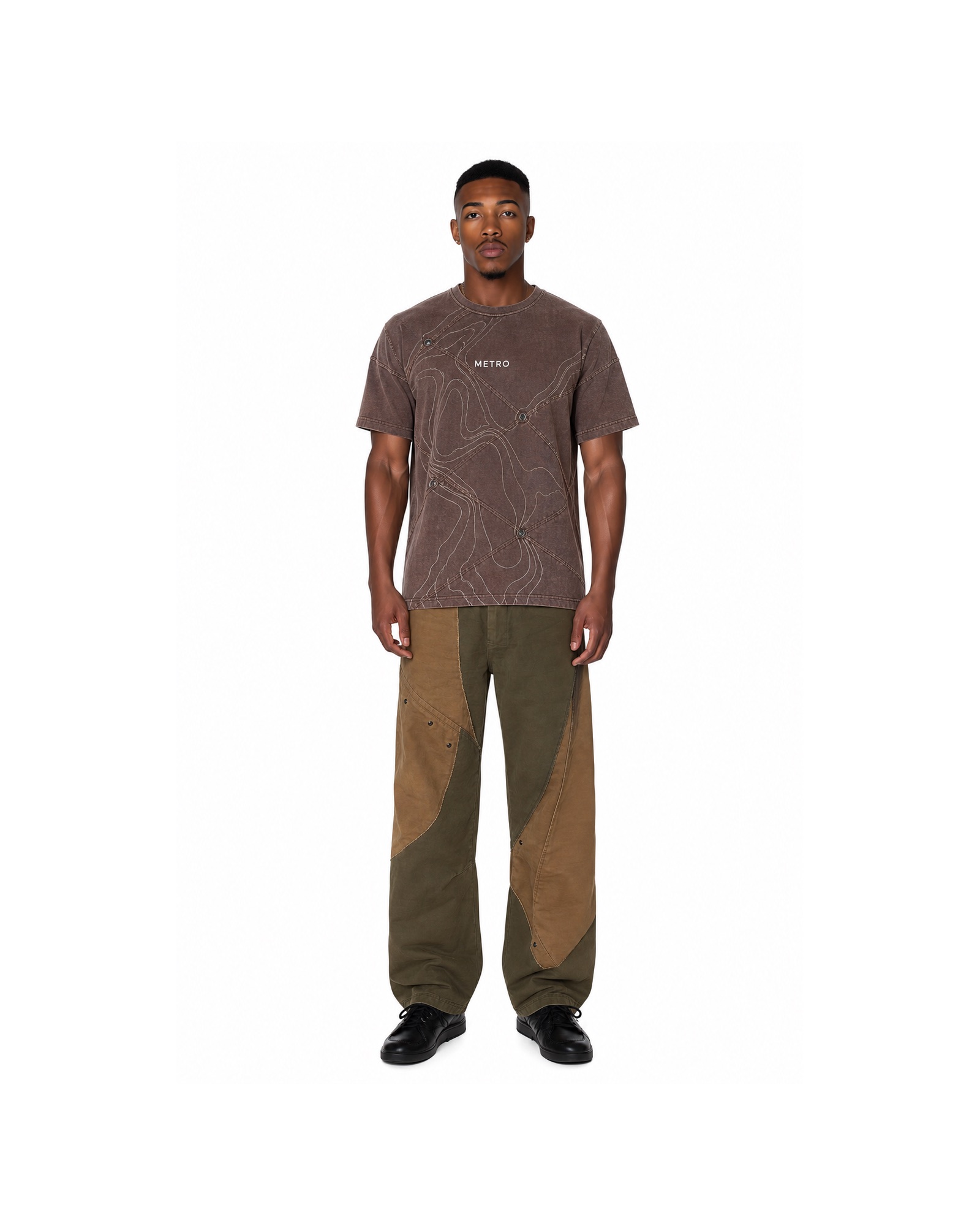 METRO Earthline Panel Trouser Set front product view on a white background