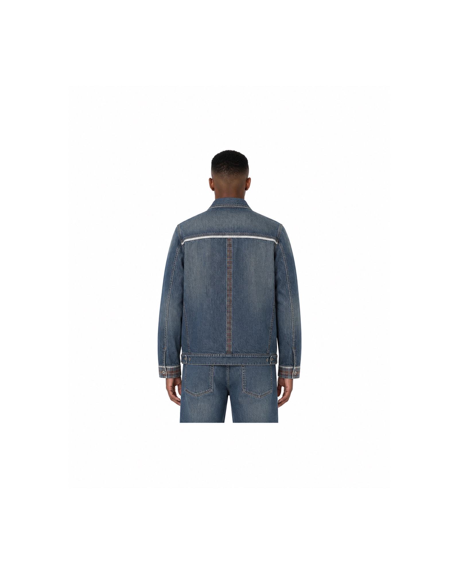METRO Indigo Depot Denim Jacket back product view on a white background