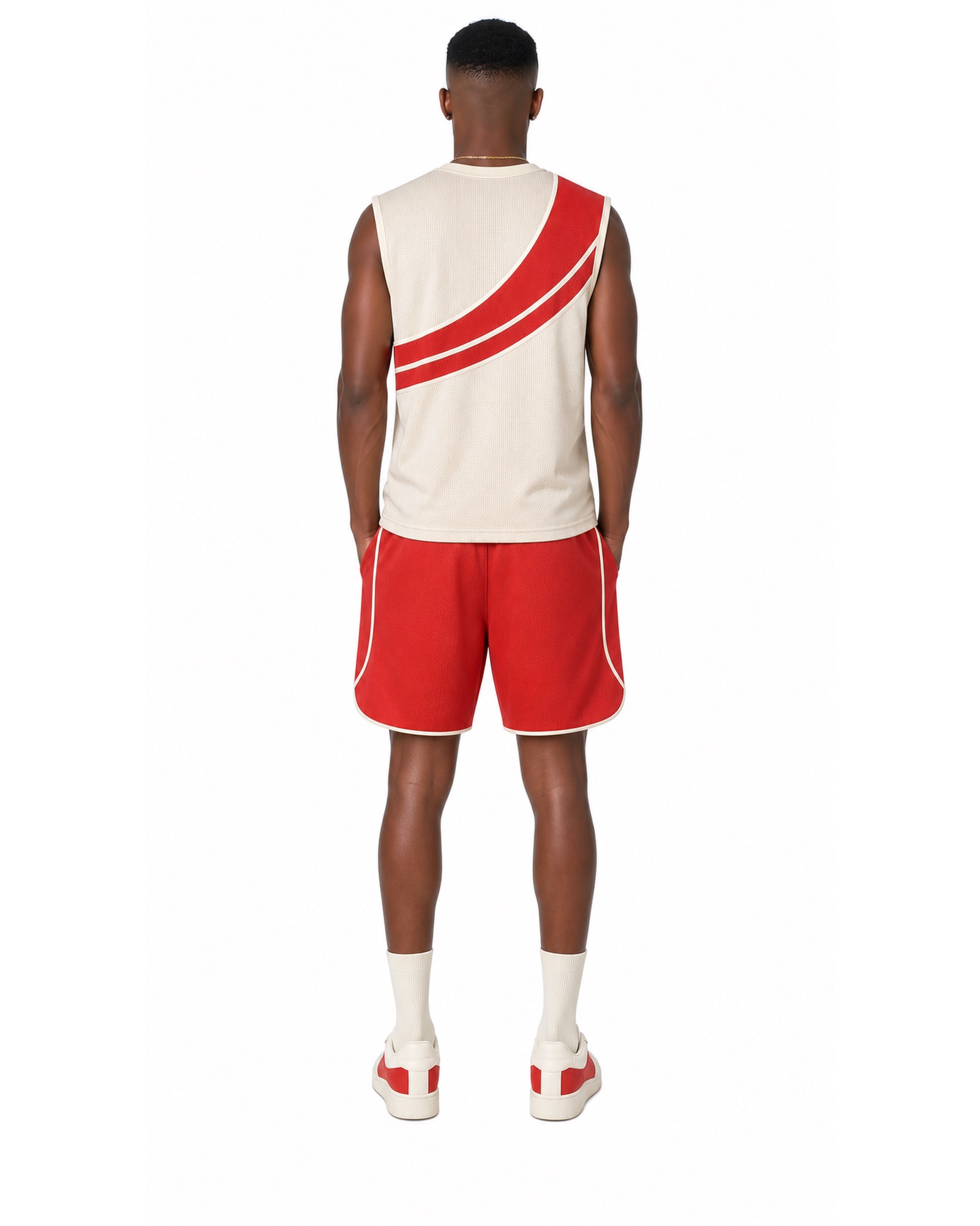 METRO Crimson Sweep Sport Set back product view on a white background