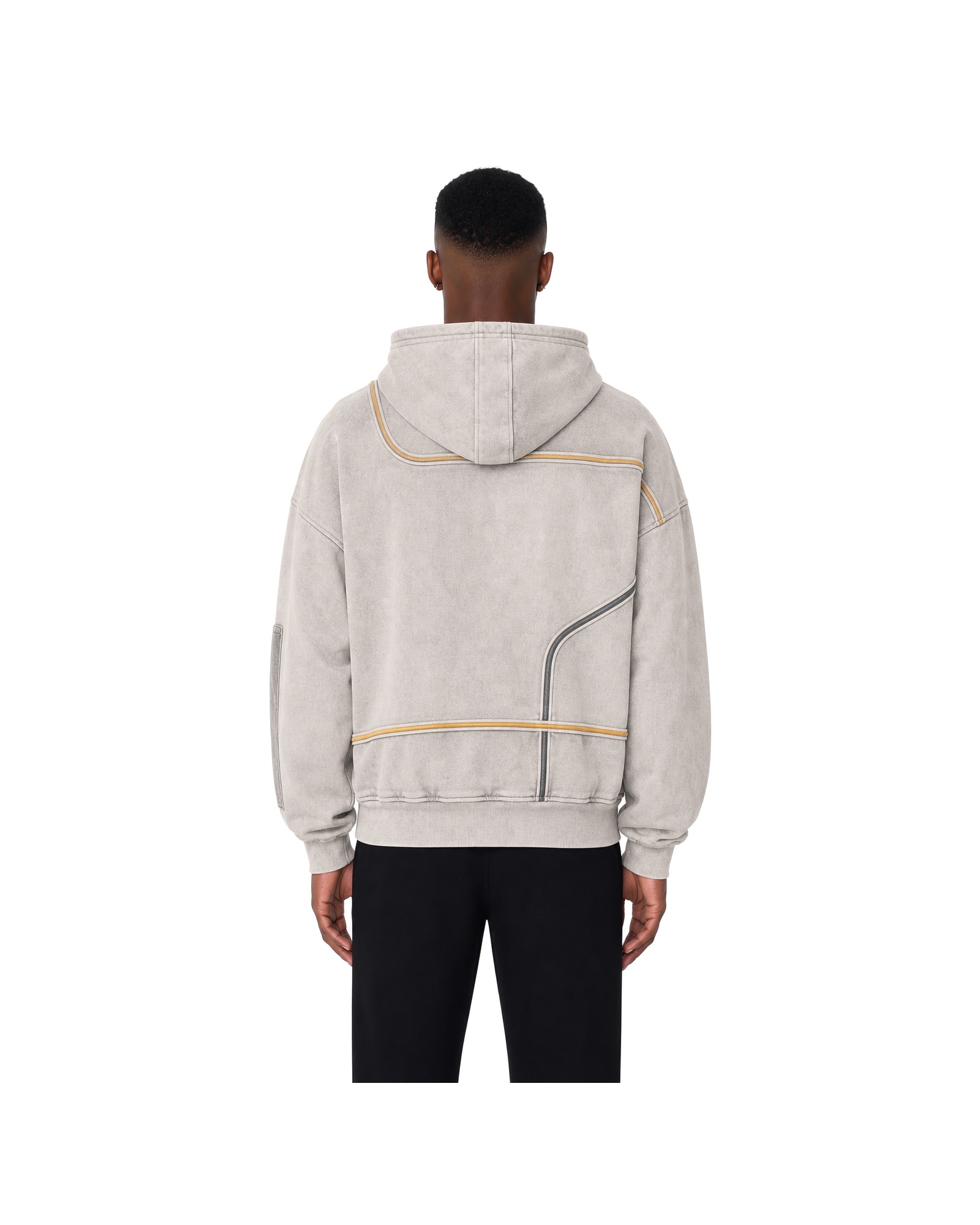 METRO Sandline Cropped Hoodie back product view on a white background