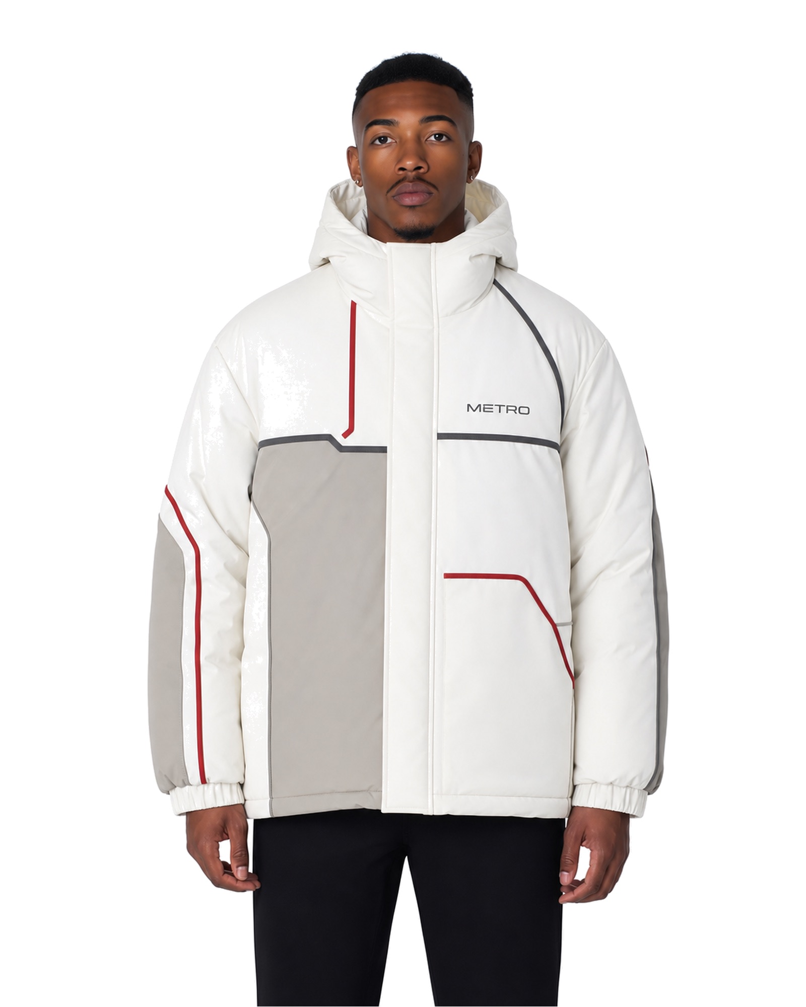 METRO Frost Signal Puffer Jacket front product view on a white background