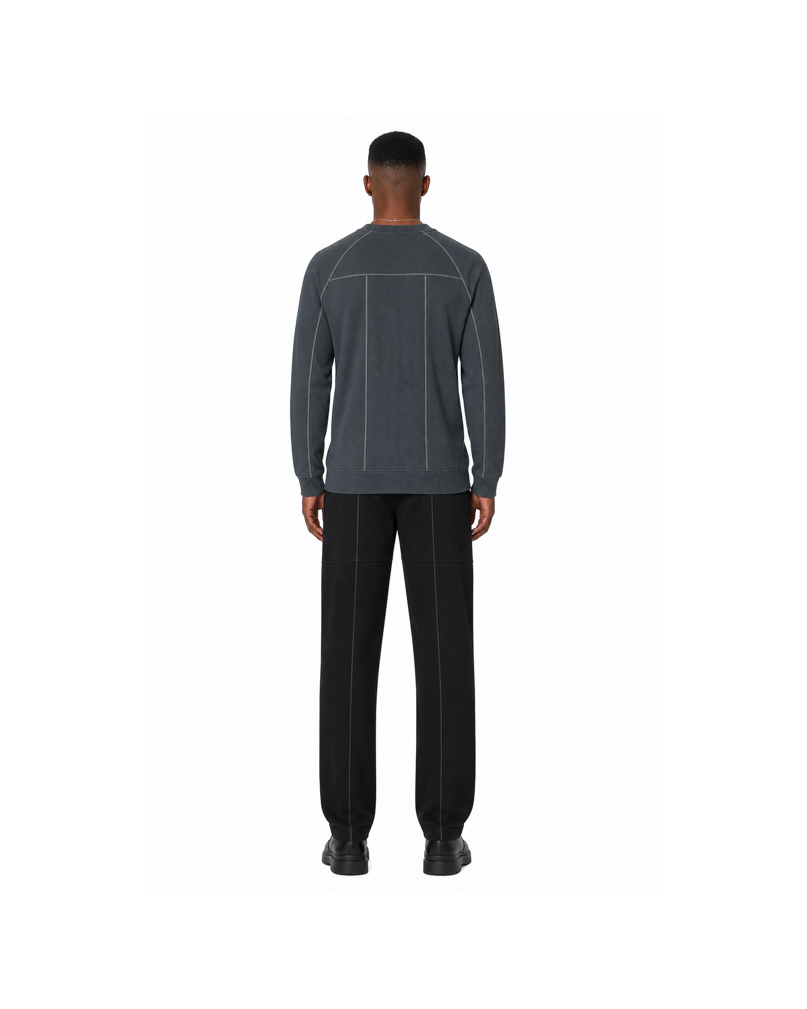 METRO Slate Portal Zip Jacket back product view on a white background