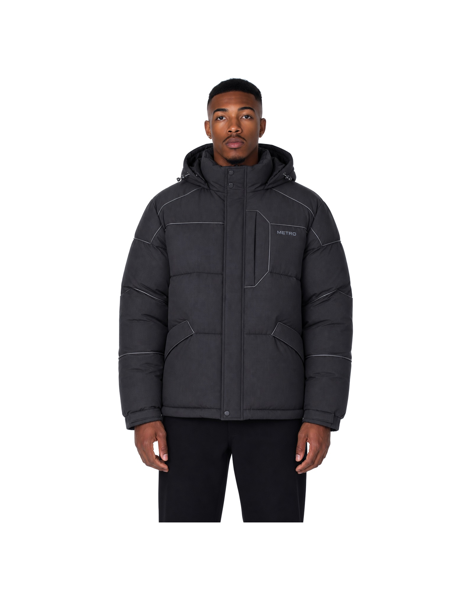 METRO Nightline Shield Puffer front product view on a white background