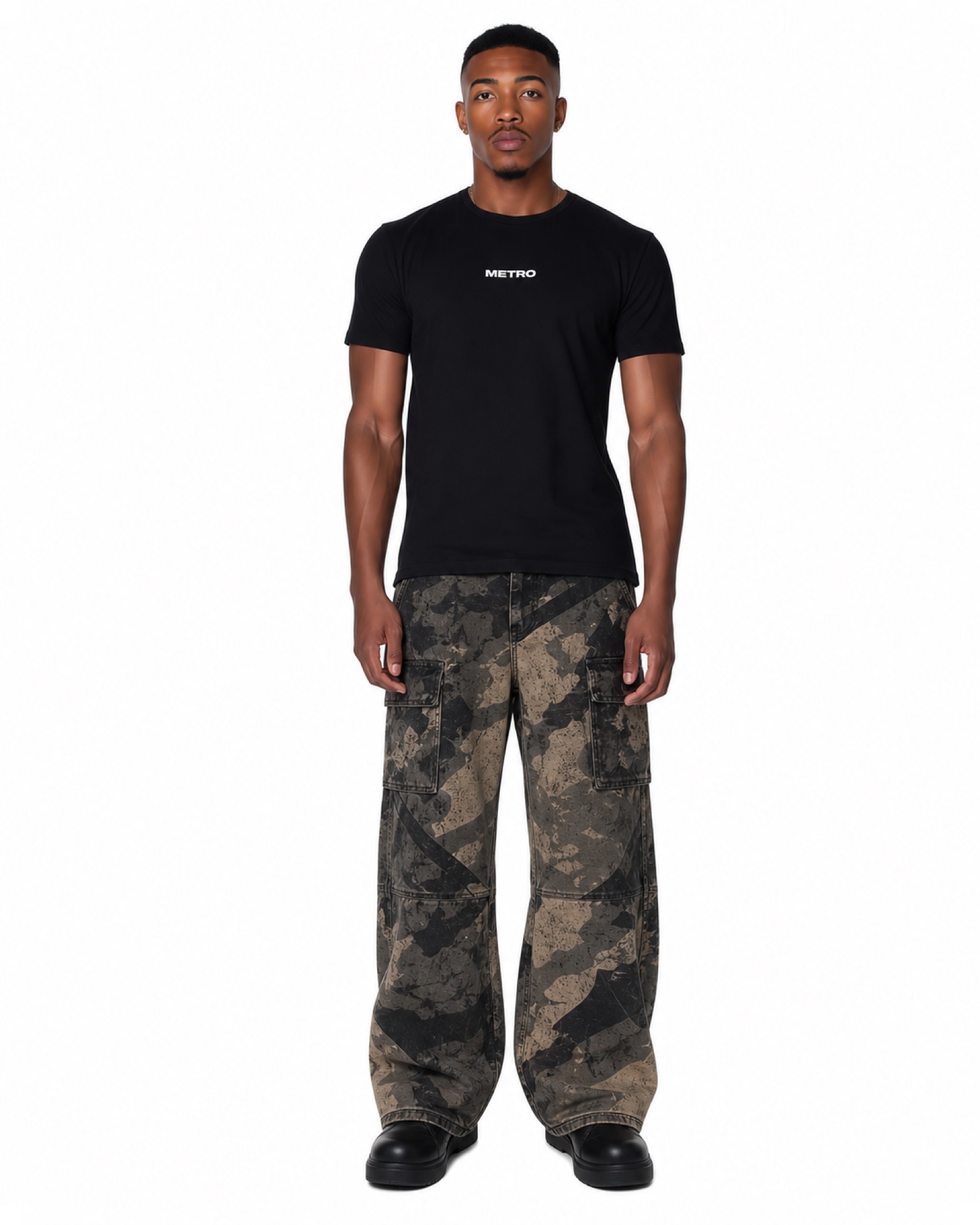 METRO Terrain Tunnel Cargo Trousers front product view on a white background