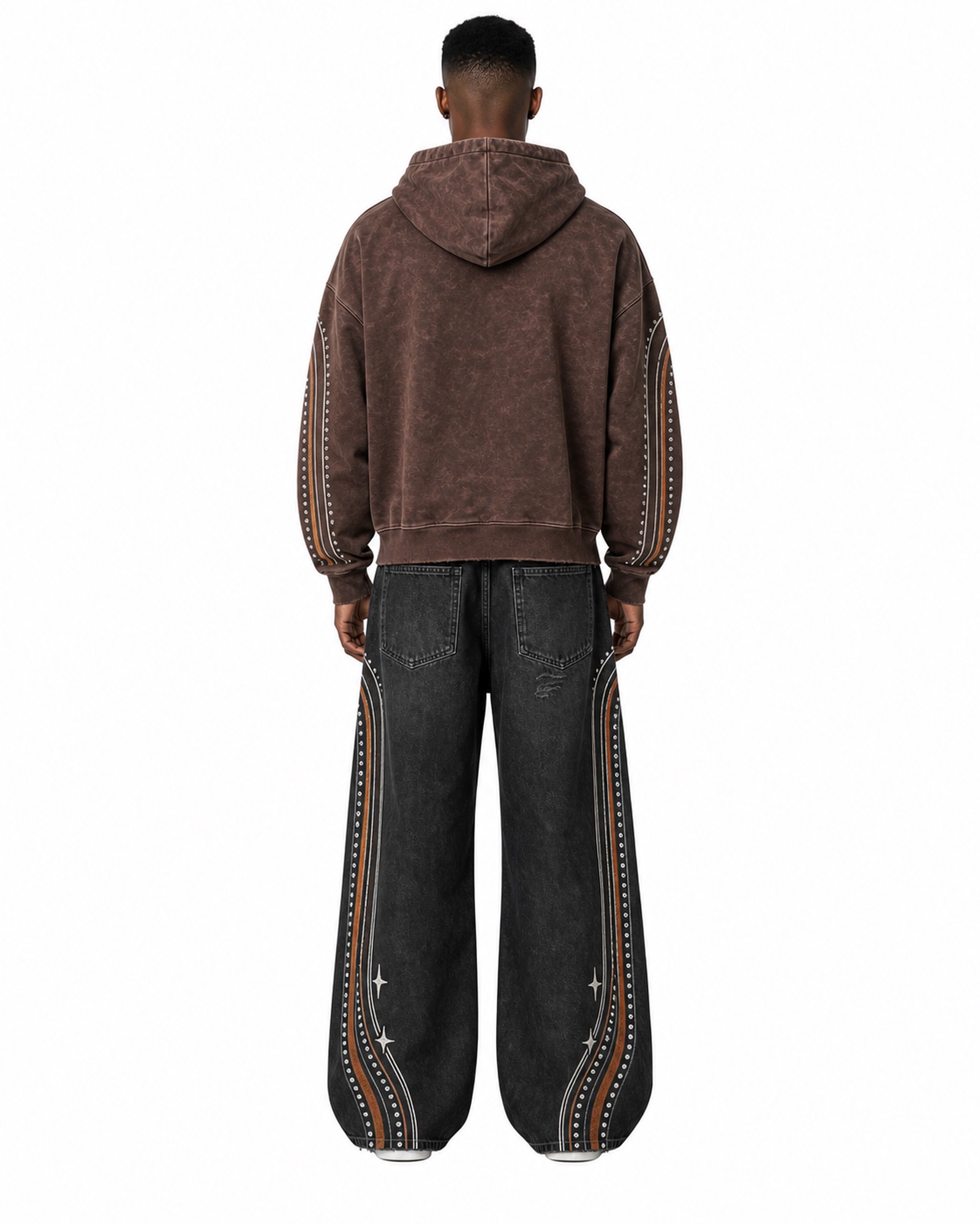 METRO Cocoa Loop Tracksuit back product view on a white background