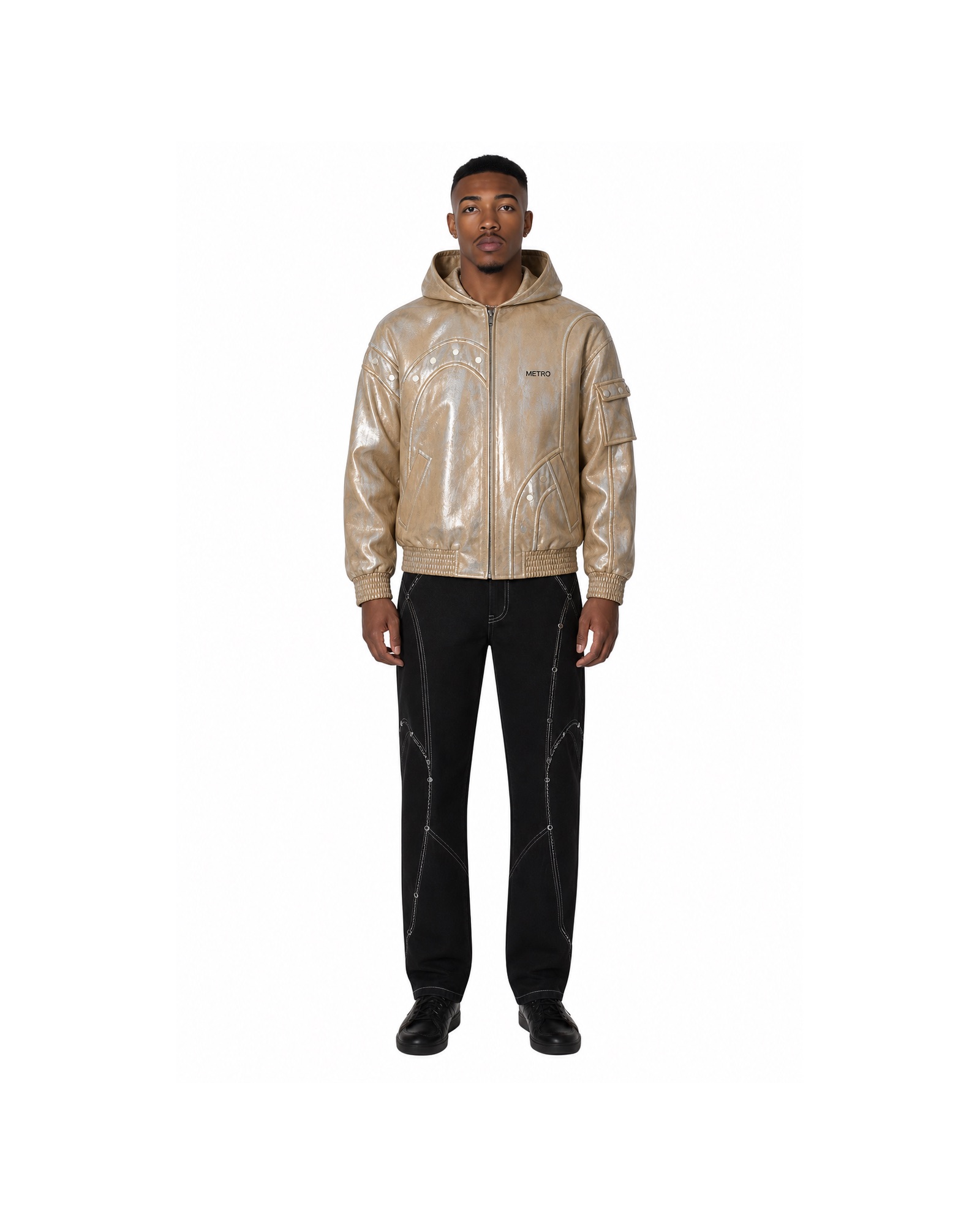METRO Champagne Shell Jacket front product view on a white background