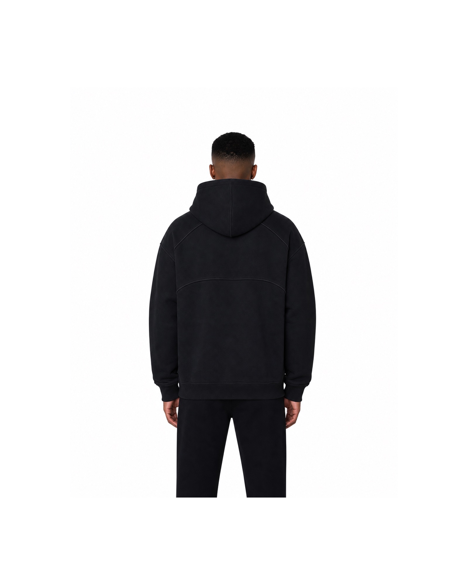 METRO Blackout Terminal Hoodie back product view on a white background