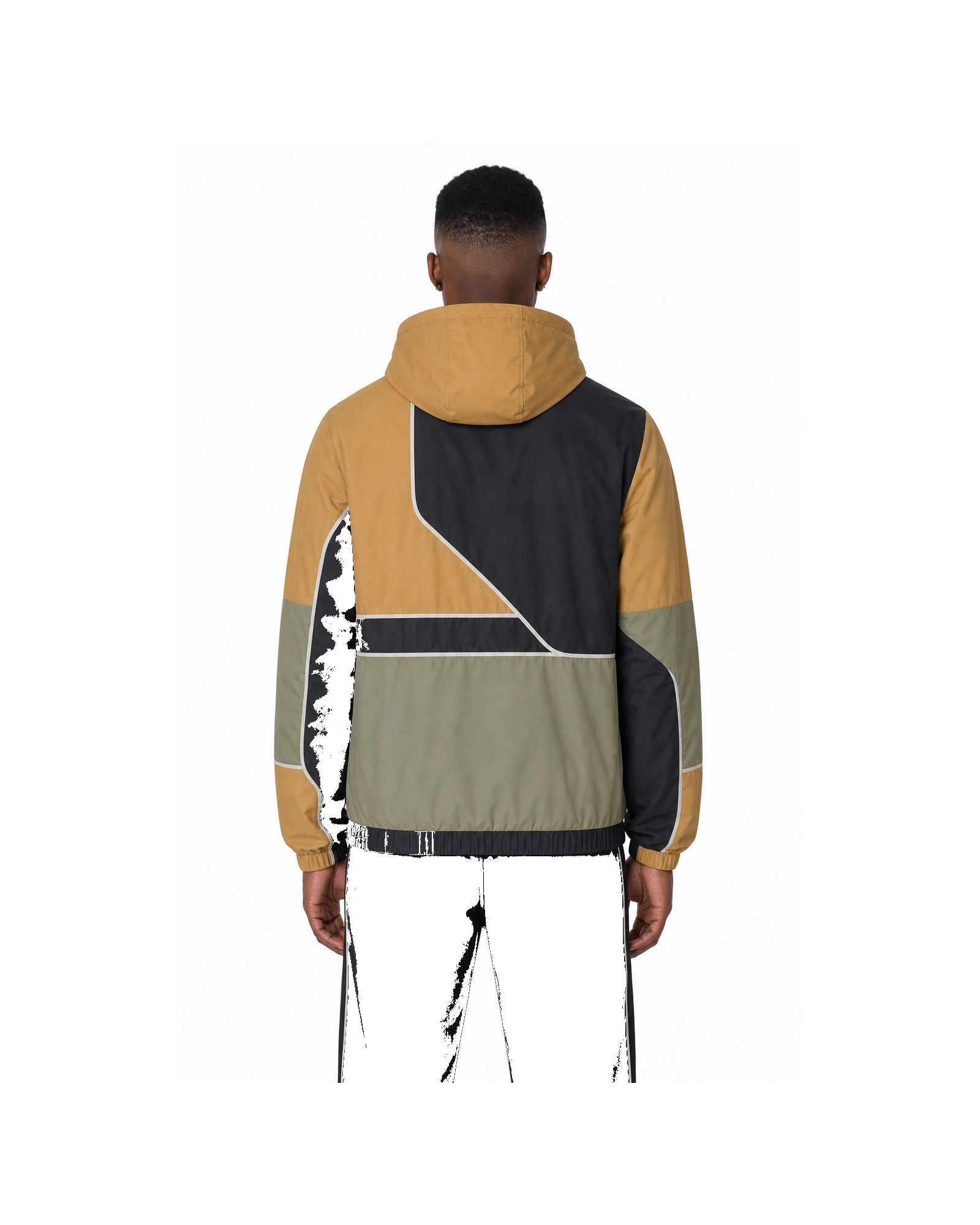 METRO Dune Junction Colorblock Hoodie back product view on a white background