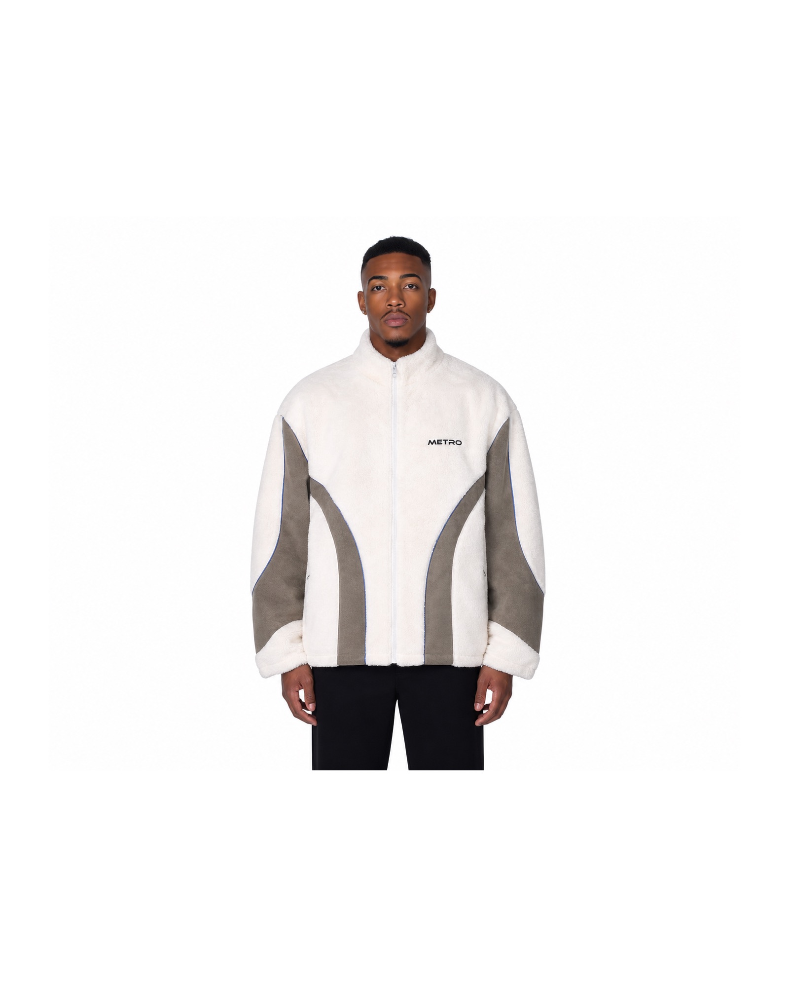 METRO Glacier Curve Fleece Jacket front product view on a white background