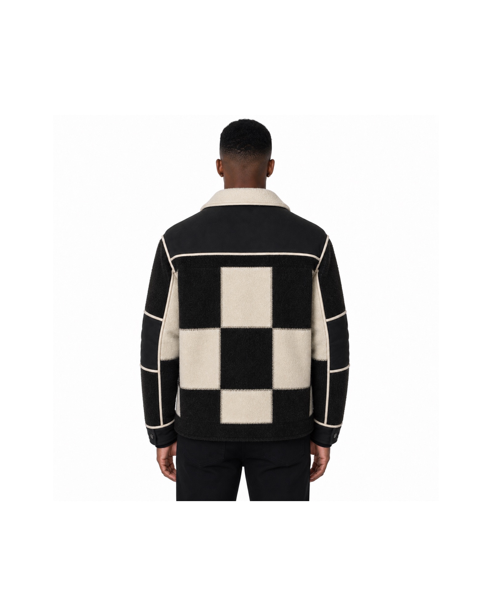 METRO Checker Depot Work Jacket back product view on a white background
