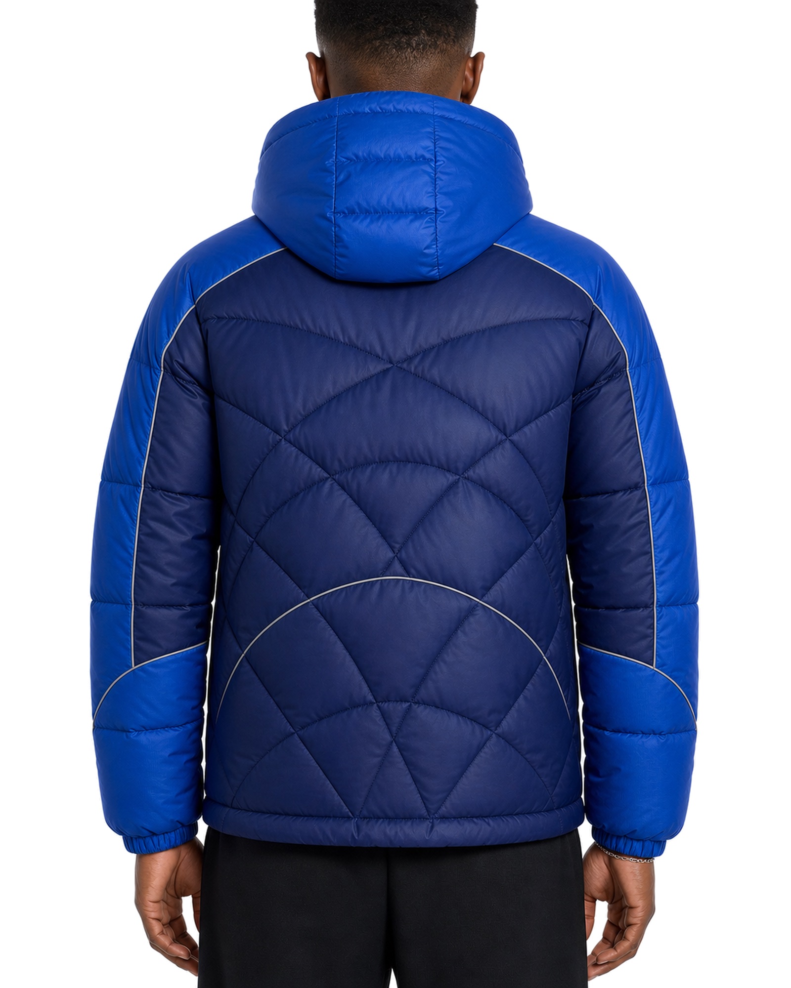 METRO Cobalt Junction Puffer back product view on a white background