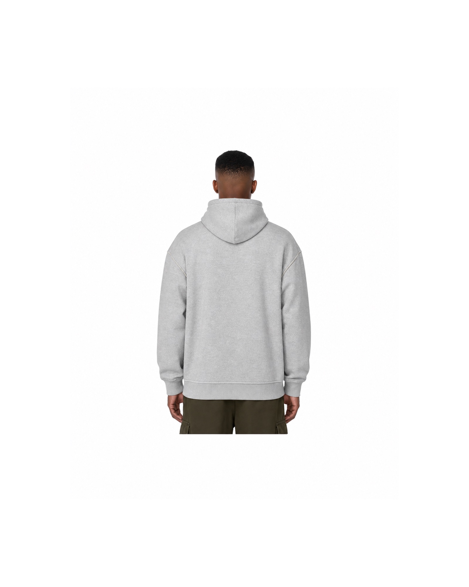METRO Silver Spur Zip Hoodie back product view on a white background