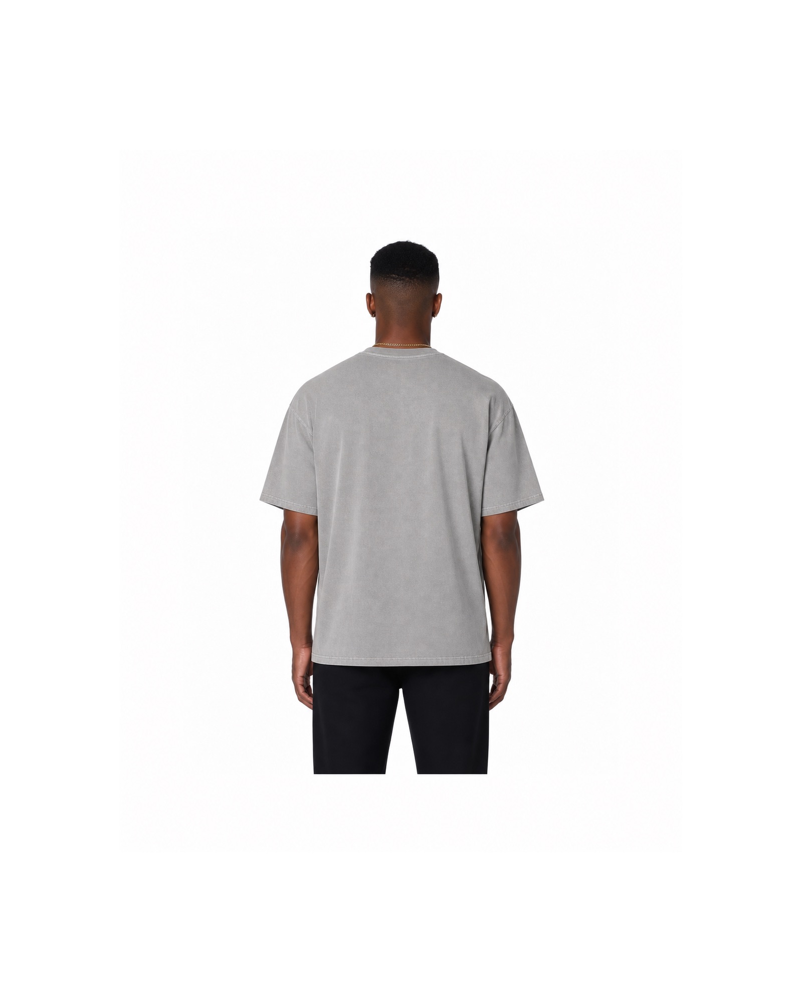 METRO Mist Blueprint Oversized Tee back product view on a white background