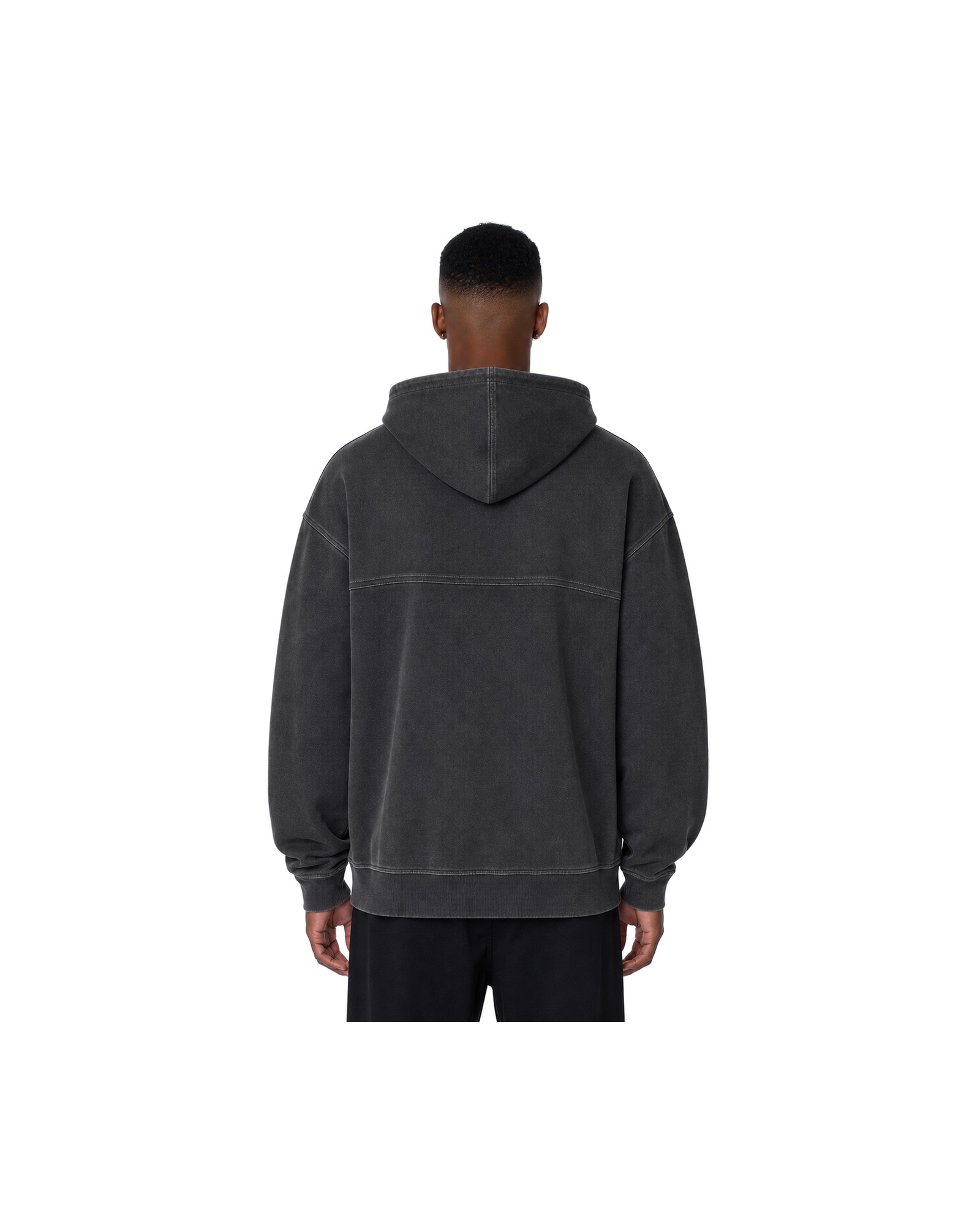 METRO Shadow Curve Hoodie back product view on a white background