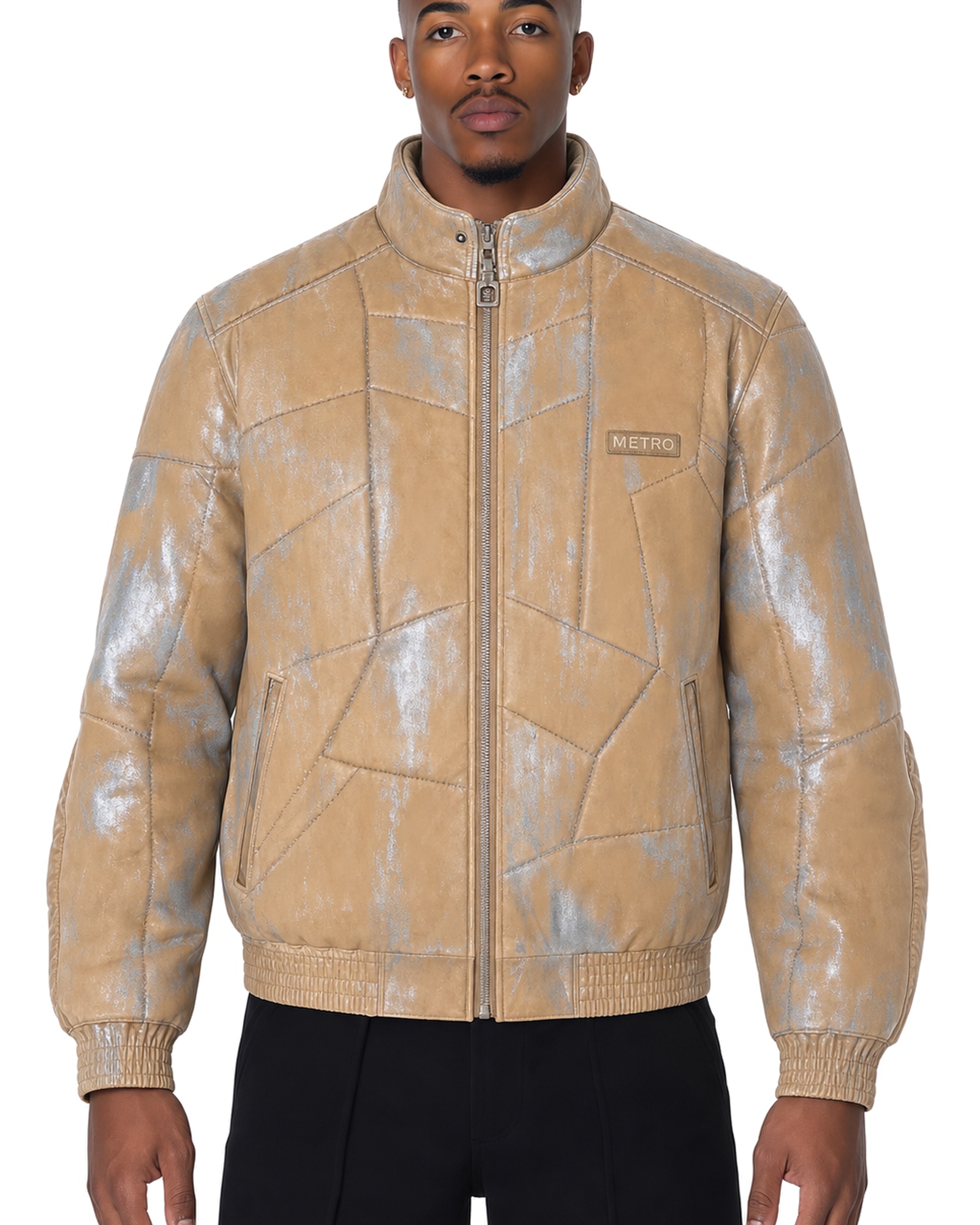 METRO Sandrail Metallic Bomber front product view on a white background